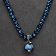  Petrol  Blue  Beaded  Necklace