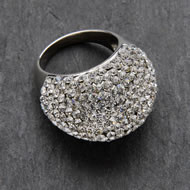Silver Crystal Medium Size Ring Silver Crystal Medium Size Ring