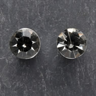  Silver  Black  Crystal  Earrings