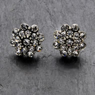  Silver  Clear  Crystal  Earrings
