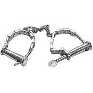  Pair  Of  Nickel  Plated  Ladies  Handcuffs