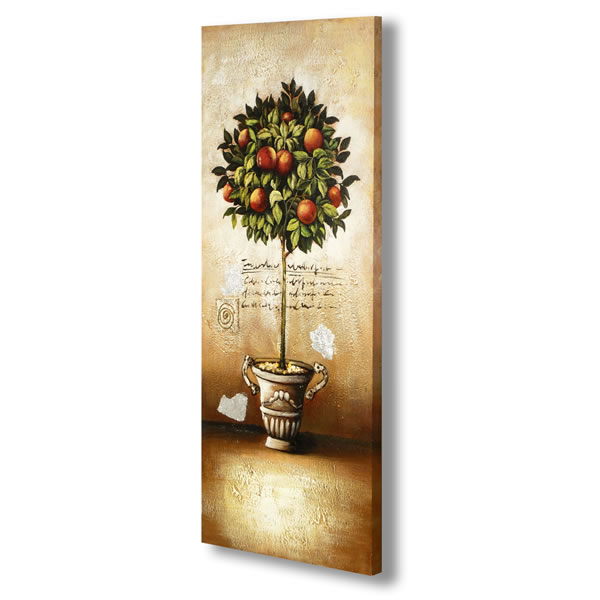  Hand  Painted  Topiary  Canvas  Red  -  Special  Offer  Ex  Cat