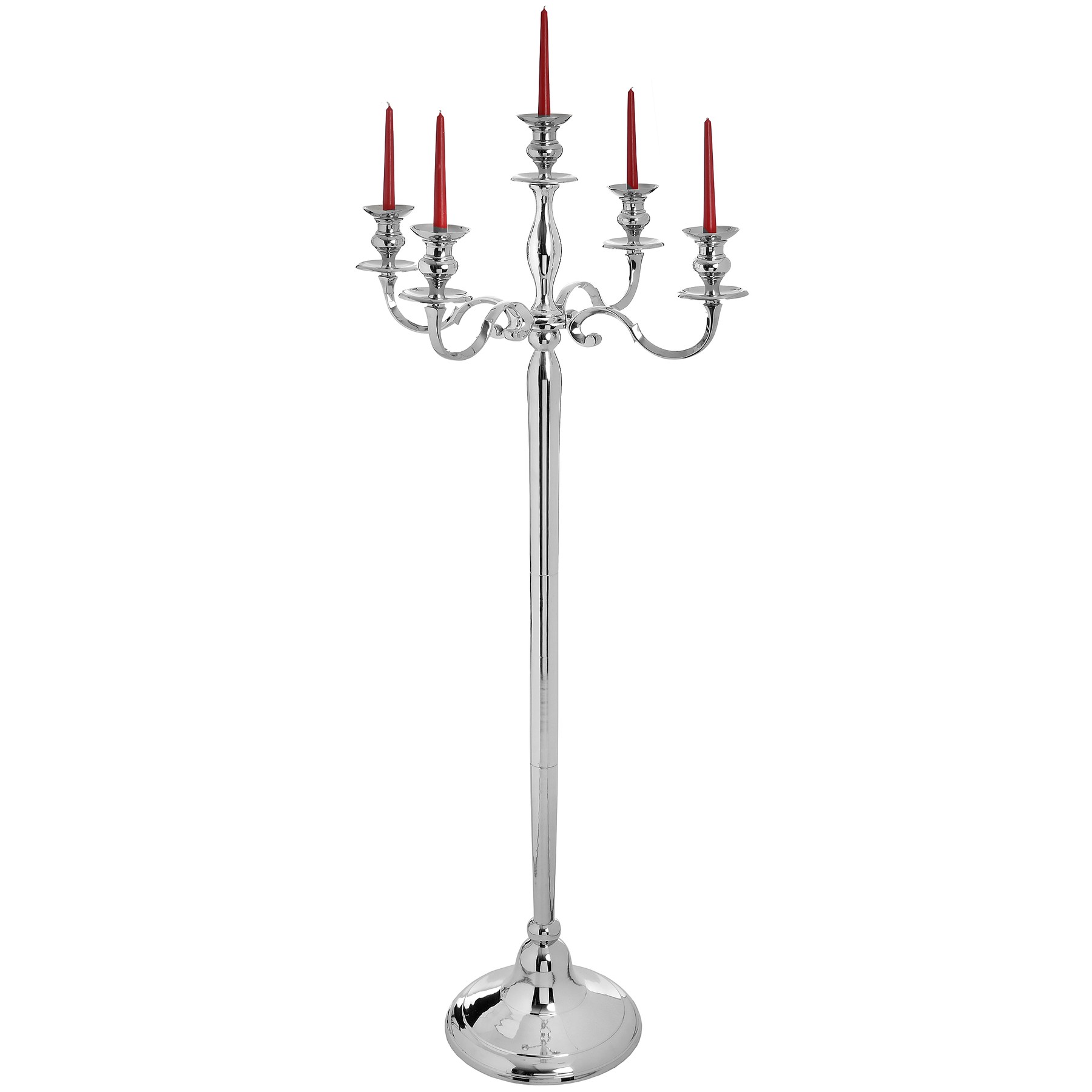 6' Tall Silver Candelabra From Hill Interiors
