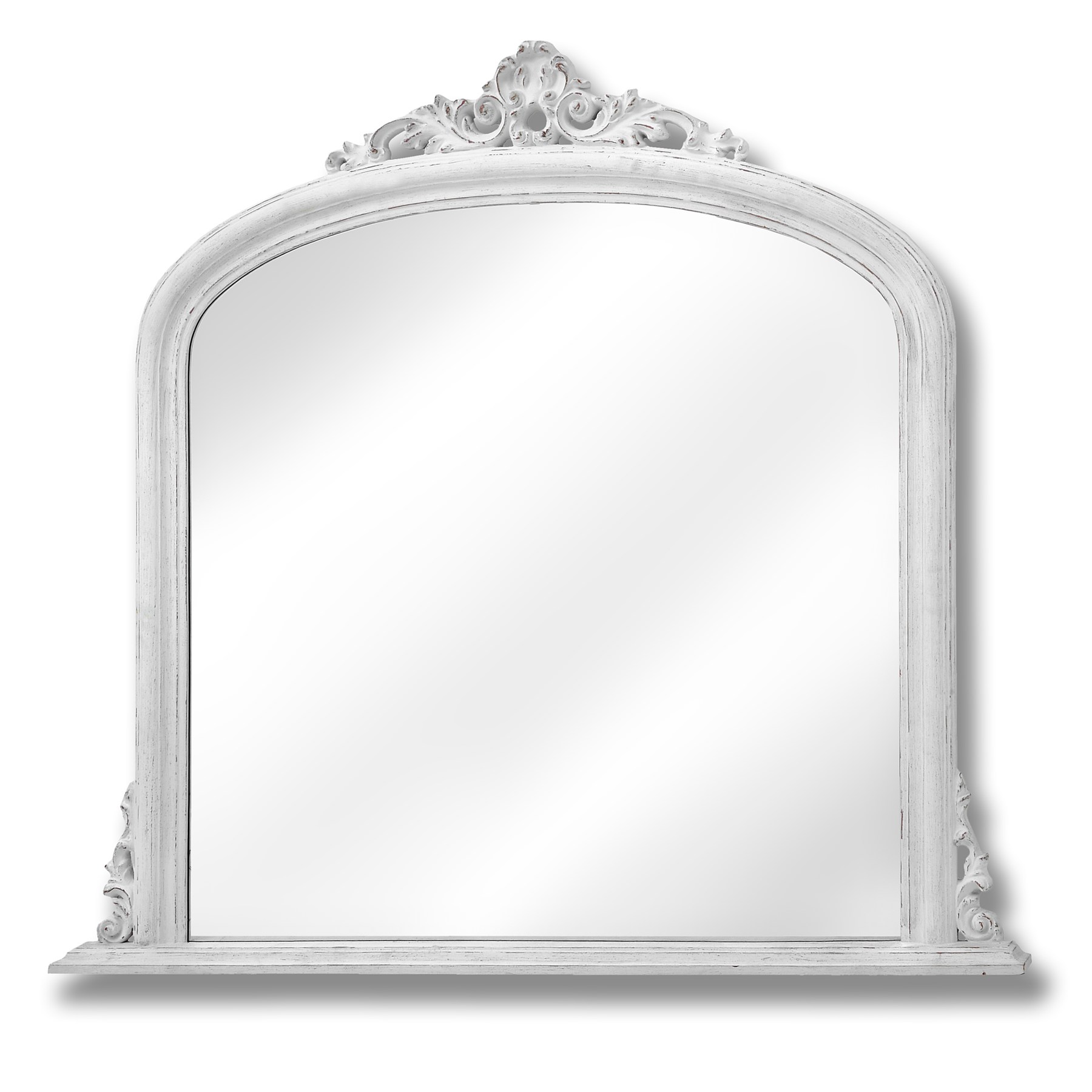 Antique White Over Mantle Mirror From Hill Interiors Antique White Over Mantel Mirror