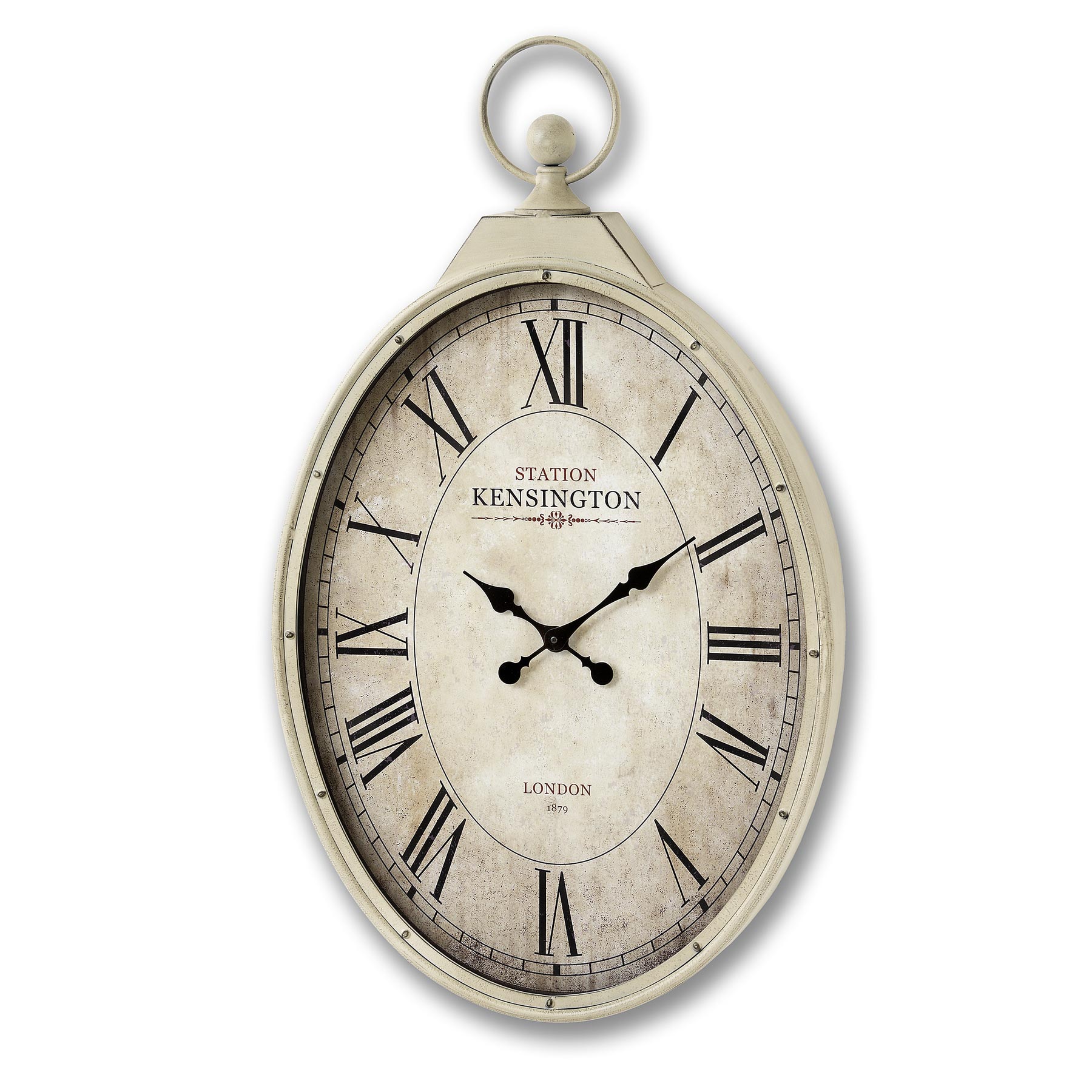 Kensington station oval wall clock From Hill Interiors