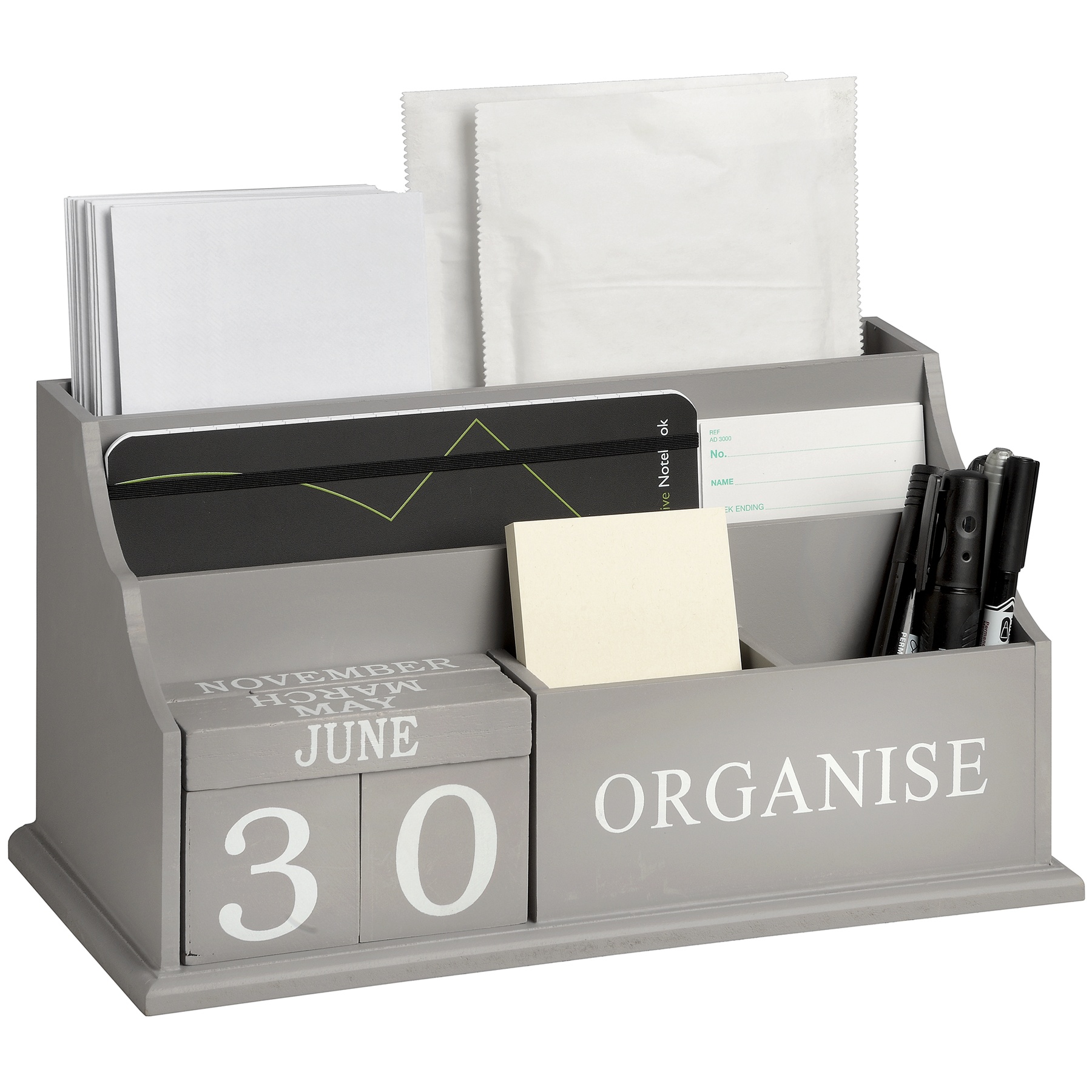 Natural wood desktop organiser Wholesale by Hill Interiors