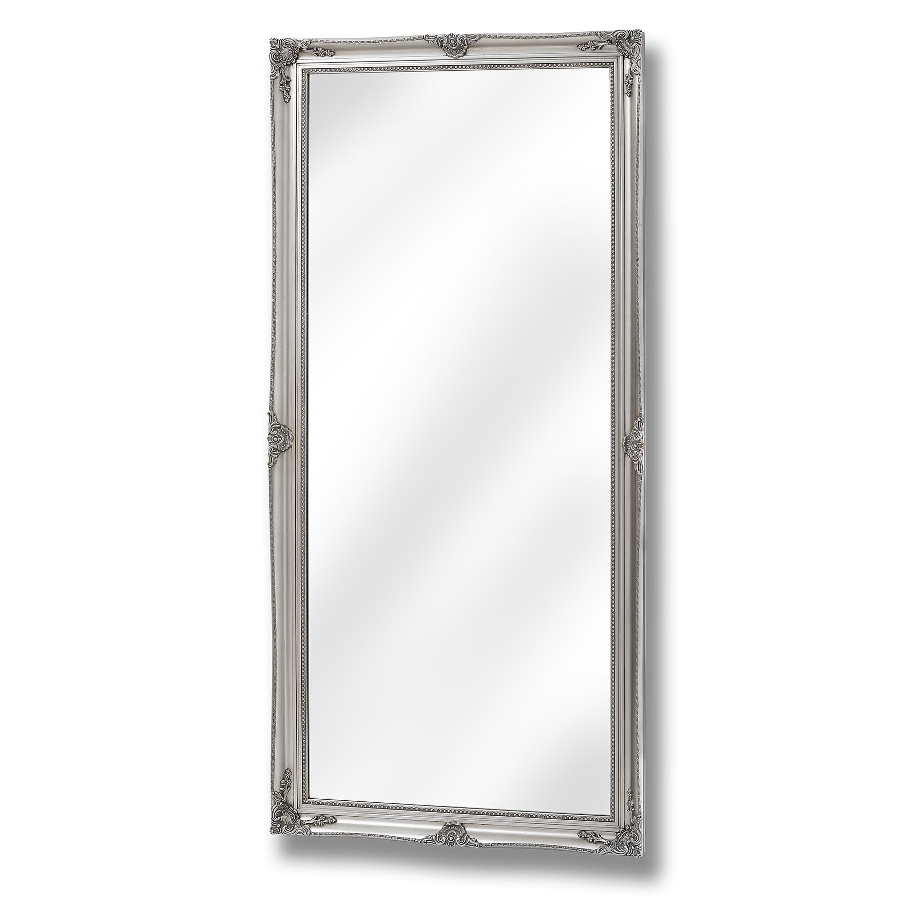 Baroque Antique Silver Full Length Mirror | Wholesale by Hill Interiors