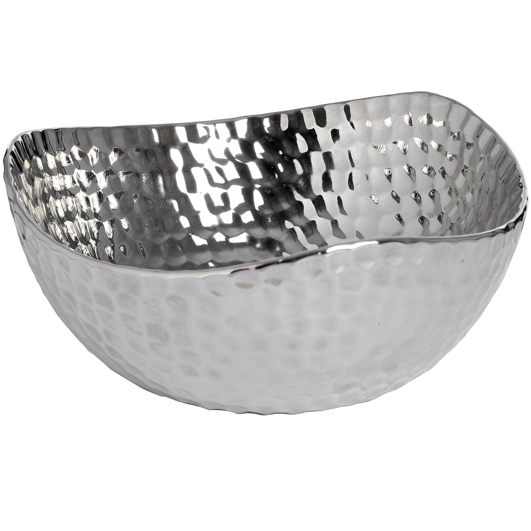 Silver Ceramic Dimple Effect Display Bowl - Image 2