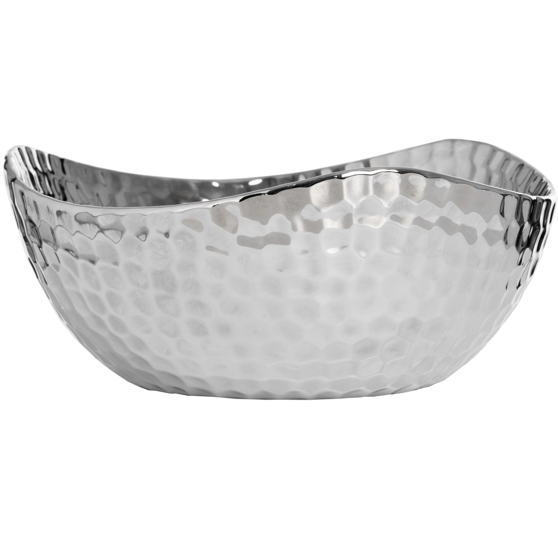 Silver Ceramic Dimple Effect Display Bowl - Image 3