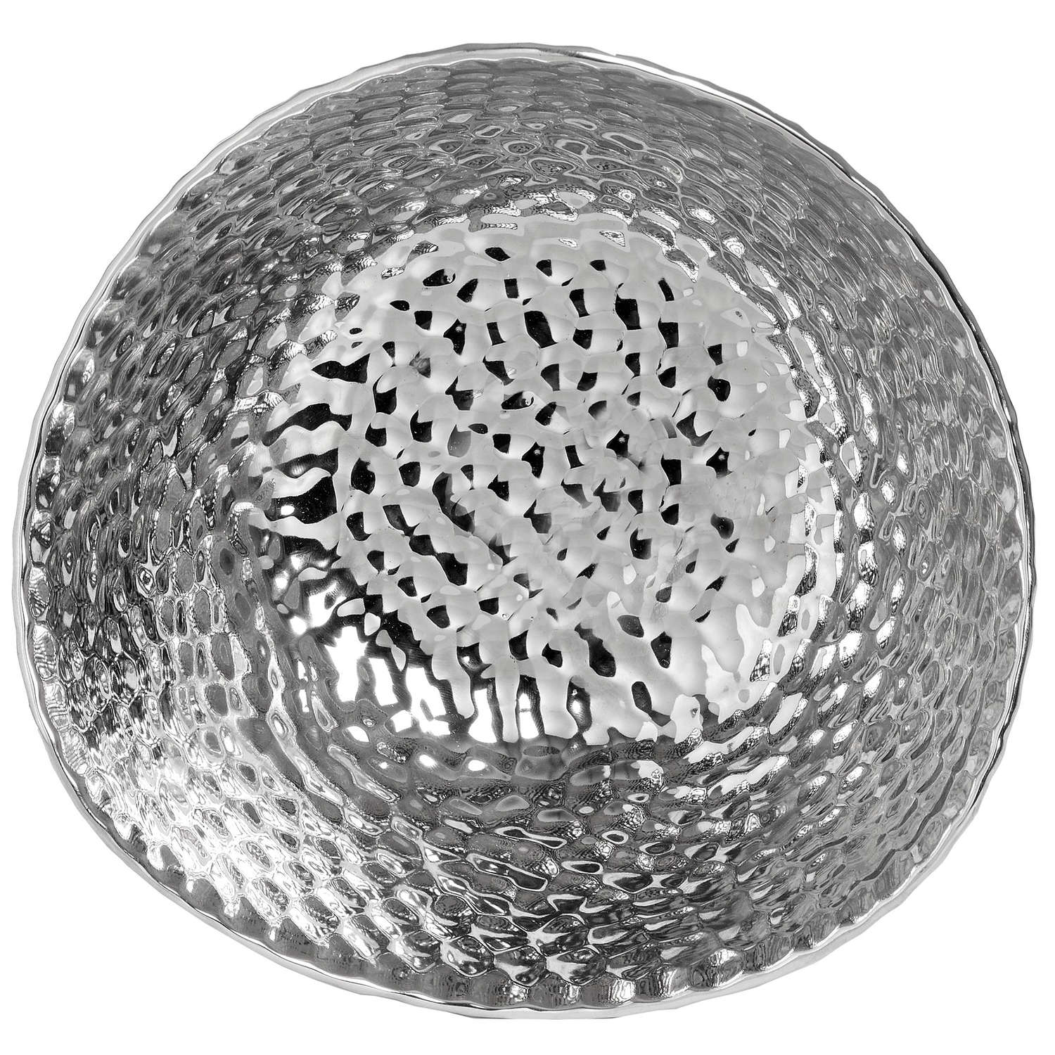 Silver Ceramic Dimple Effect Display Bowl - Image 4