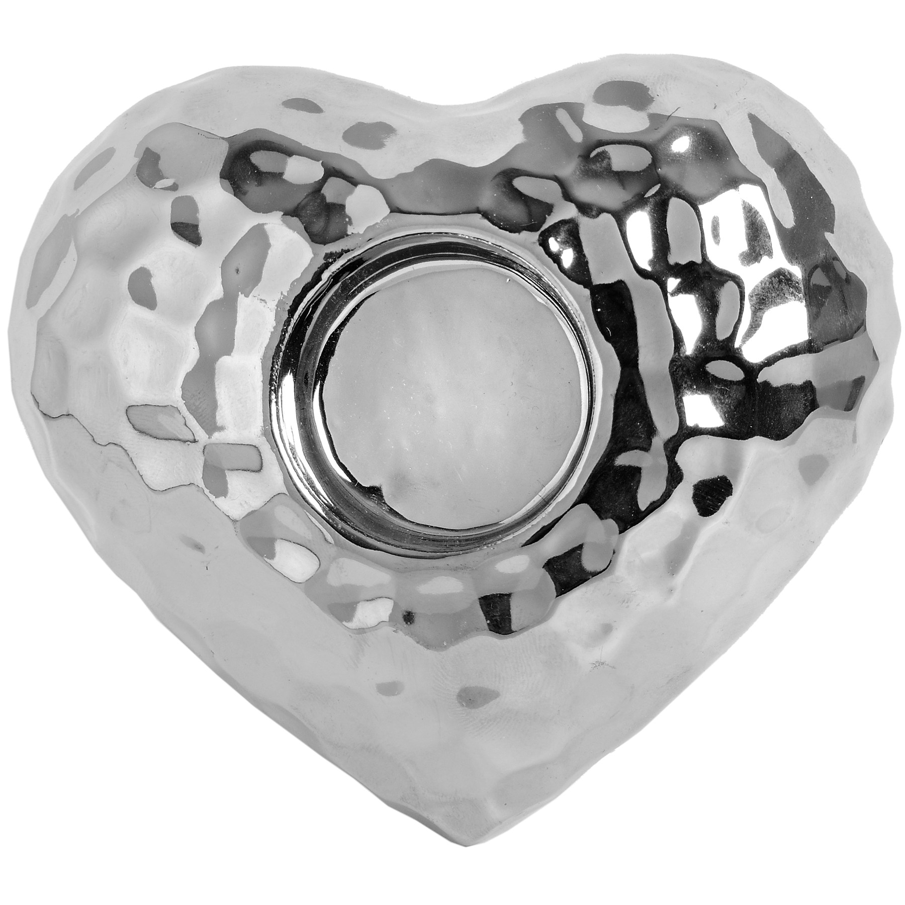Love Heart Tea Light Holder in Dimple Effect - Image 4