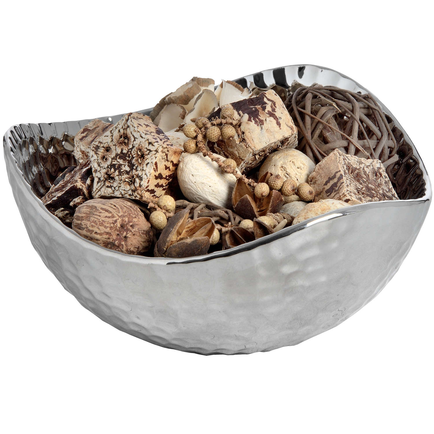 Silver Ceramic Dimple Effect Display Bowl - Small - Image 1