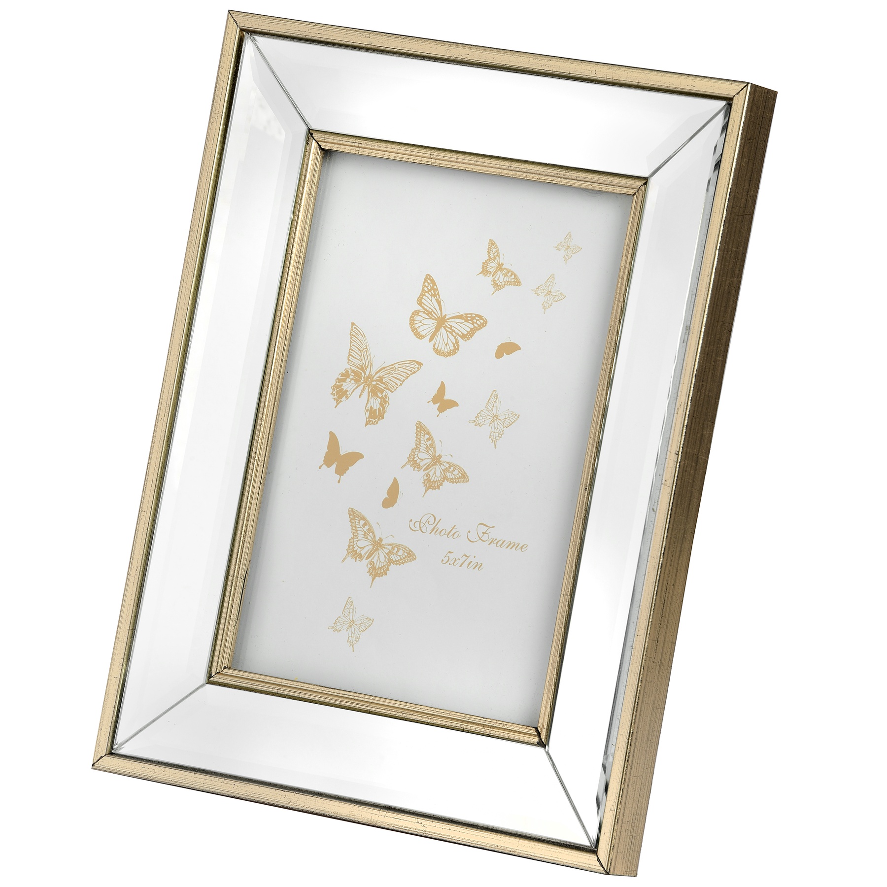 Small Rectangle Mirror Bordered Photo Frame 4x6 Wholesale by Hill