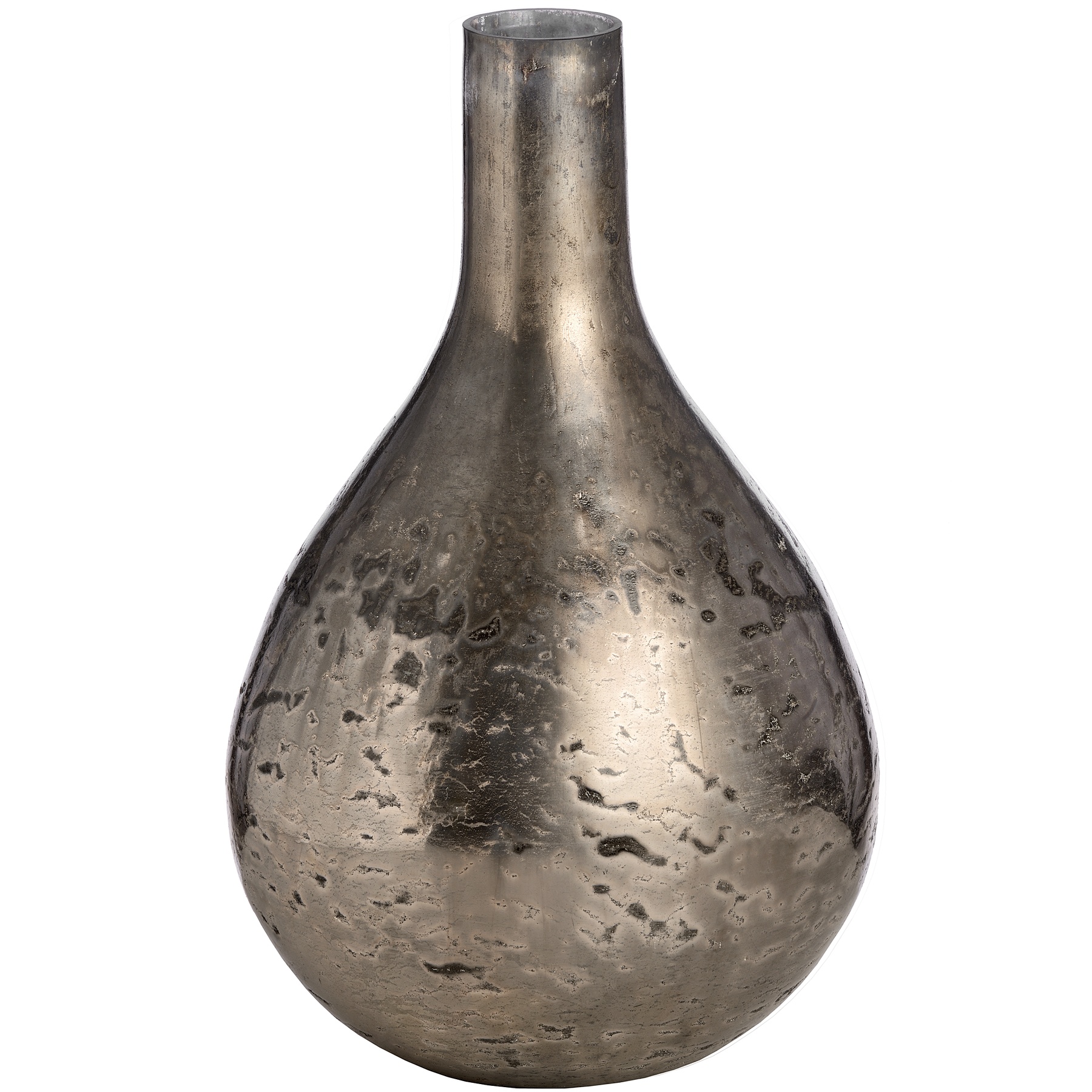 Antique Silver Mercury Bulbous Glass Vase Wholesale By Hill