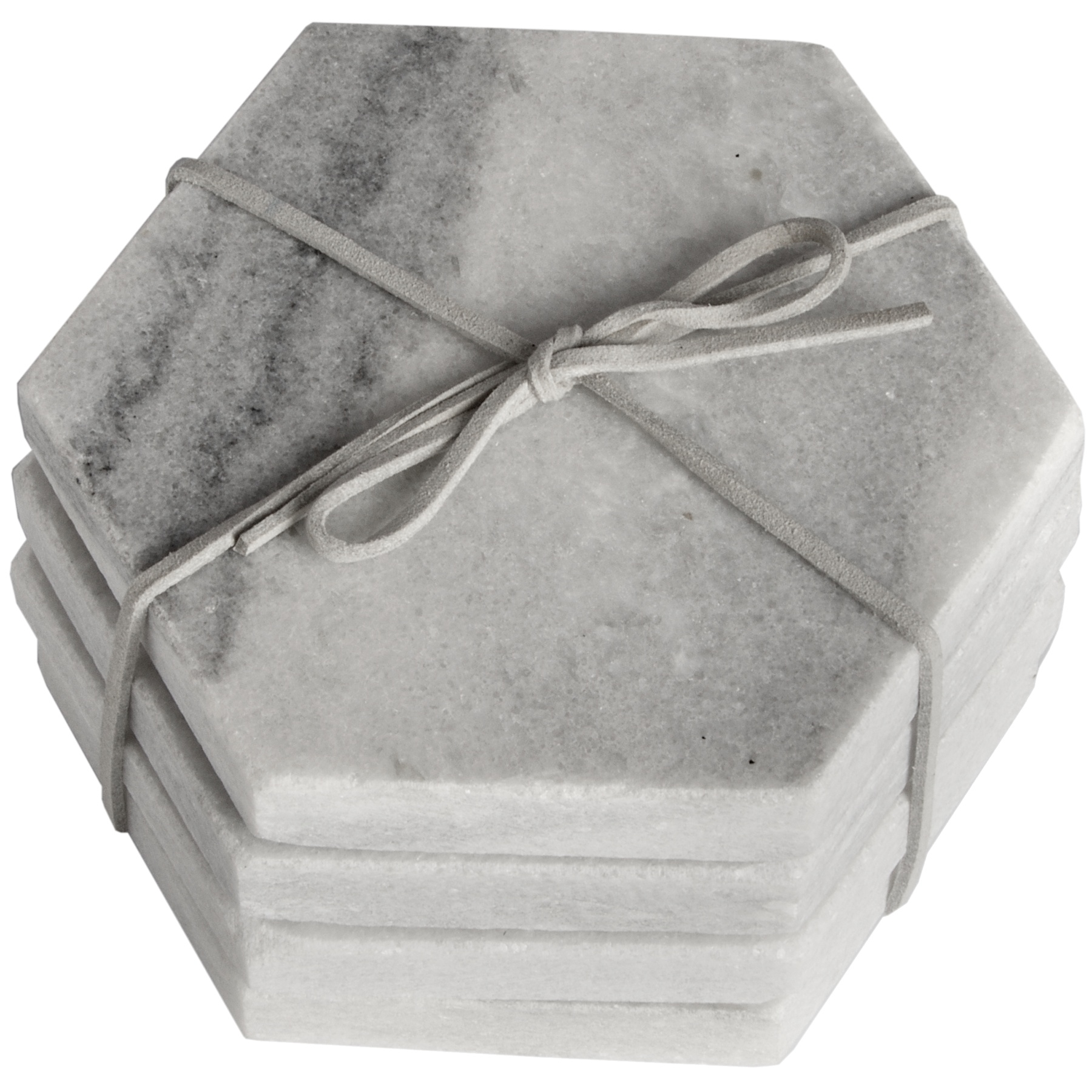 Grey Marble Hexagonal Coasters Wholesale by Hill Interiors