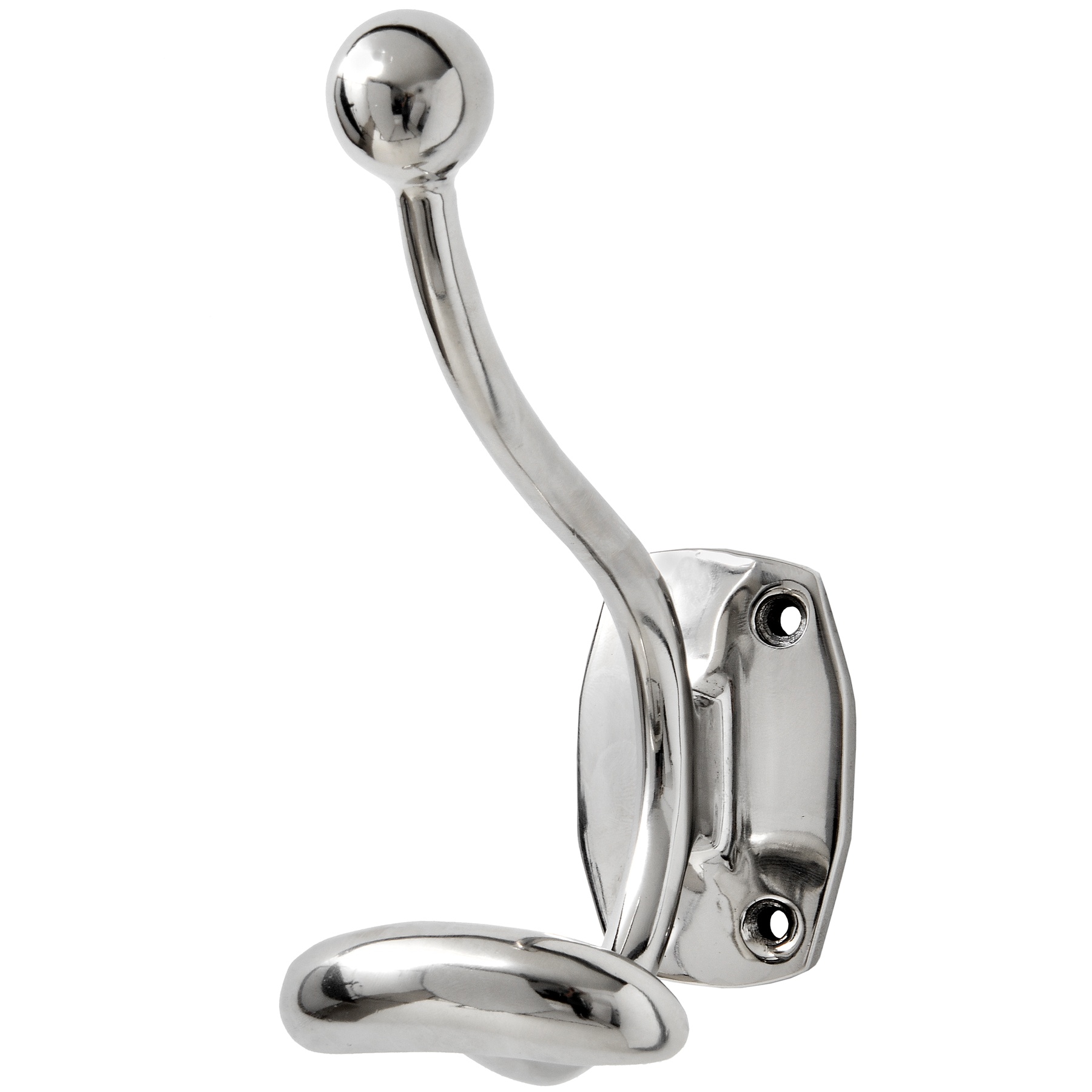 Single Hook Chrome Coat Hanger - Image 2