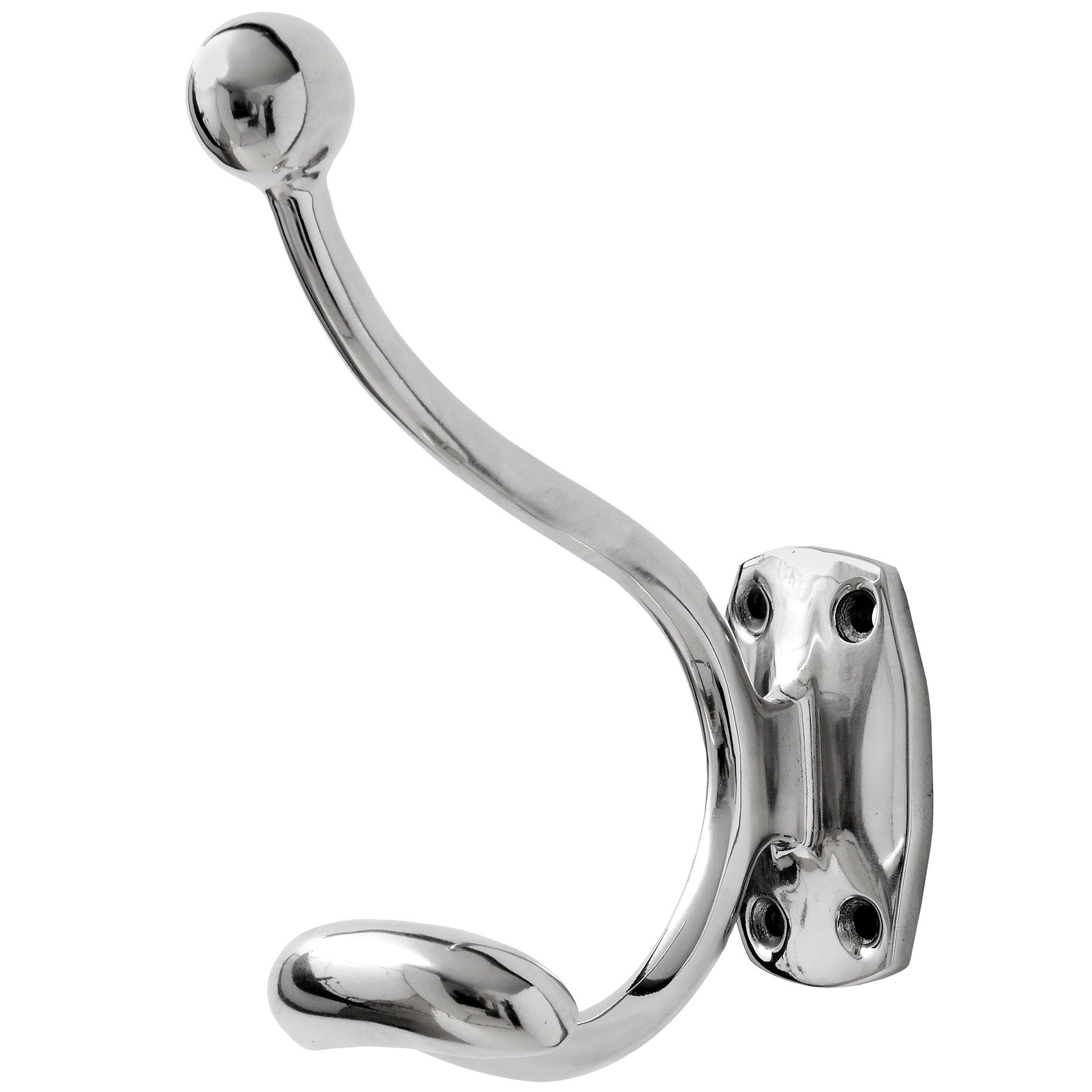 Single Hook Chrome Coat Hanger - Image 1