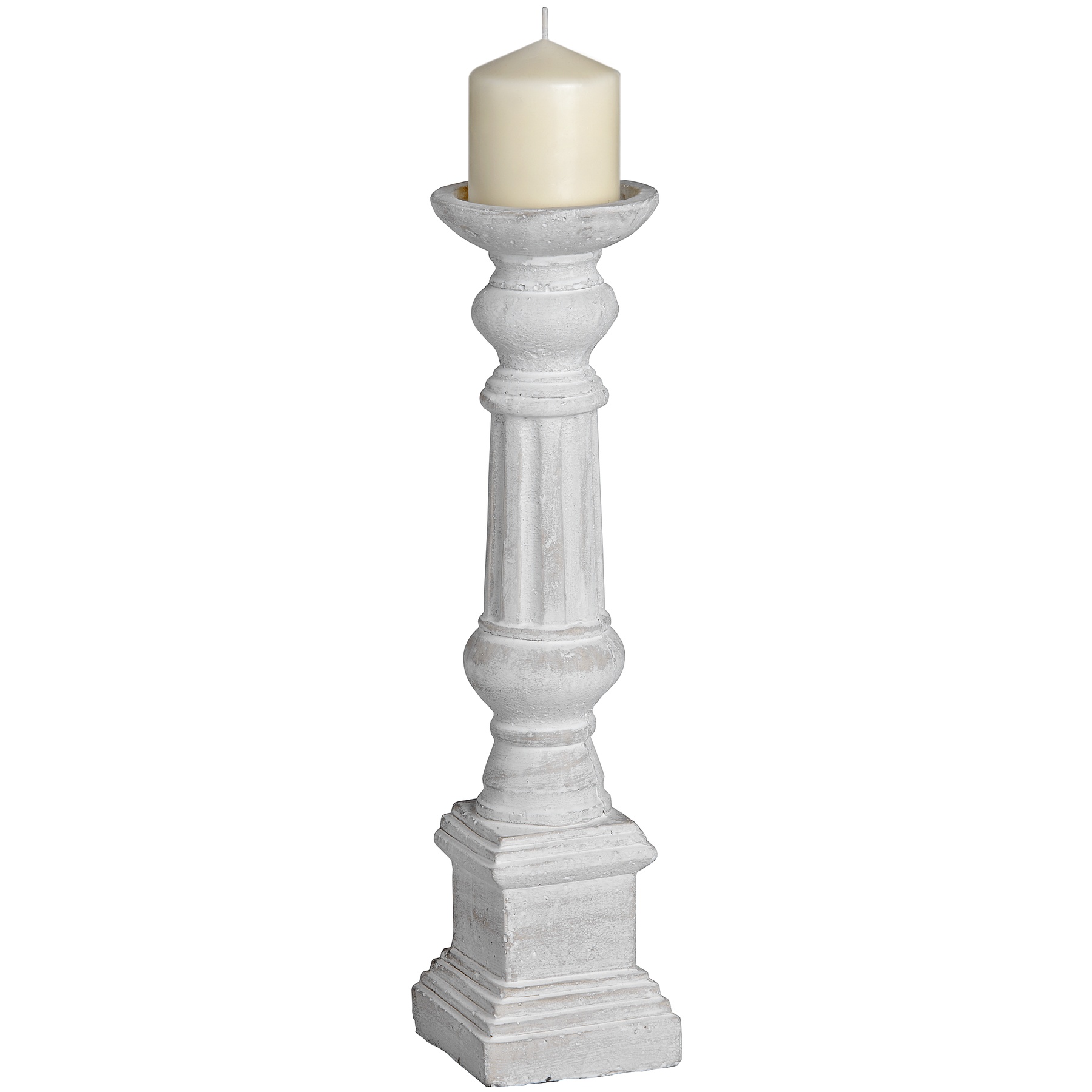 Medium Column Stone Candle Holder From Hill Interiors