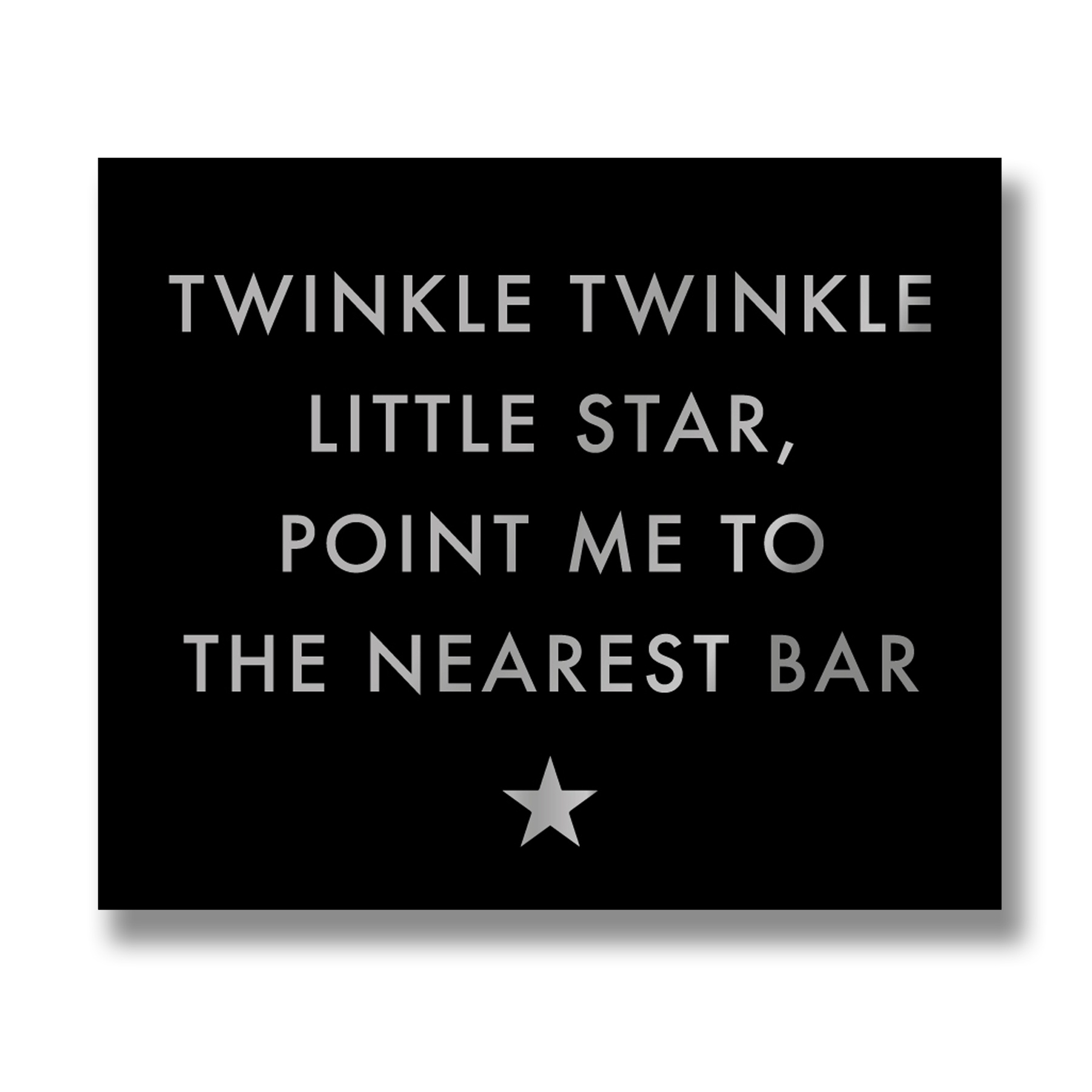 Twinkle Twinkle Silver Foil Plaque - Image 1