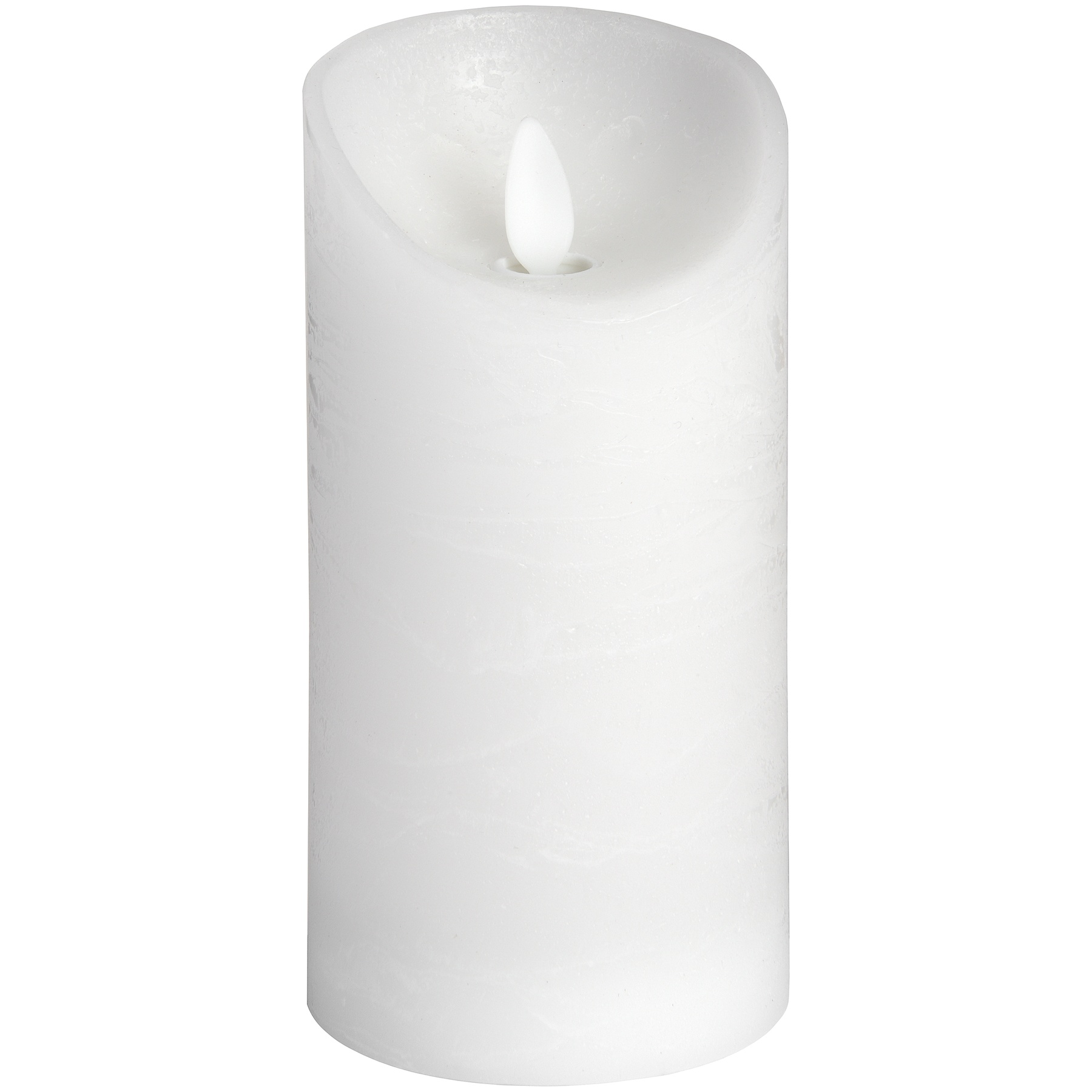 Luxe Collection 3 x 6 White Flickering Flame LED Wax Candle - Image 1