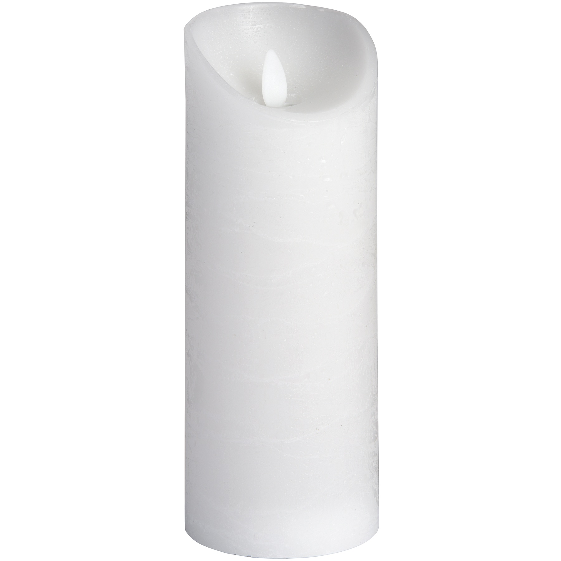 Luxe Collection 3 x 8 White Flickering Flame LED Wax Candle - Image 1