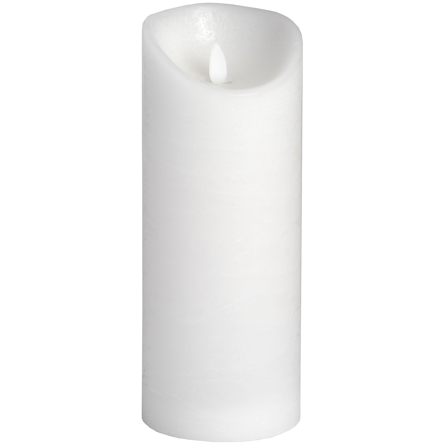 Luxe Collection 3.5 x9 White Flickering Flame LED Wax Candle - Image 1