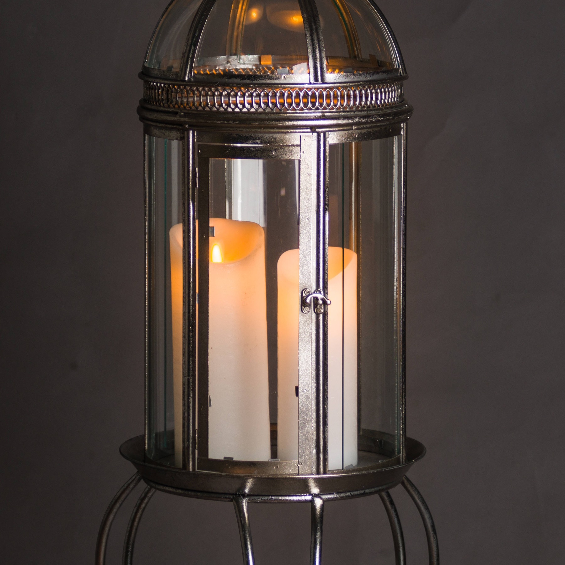 Luxe Collection 3 x 8 Cream Flickering Flame LED Wax Candle - Image 6
