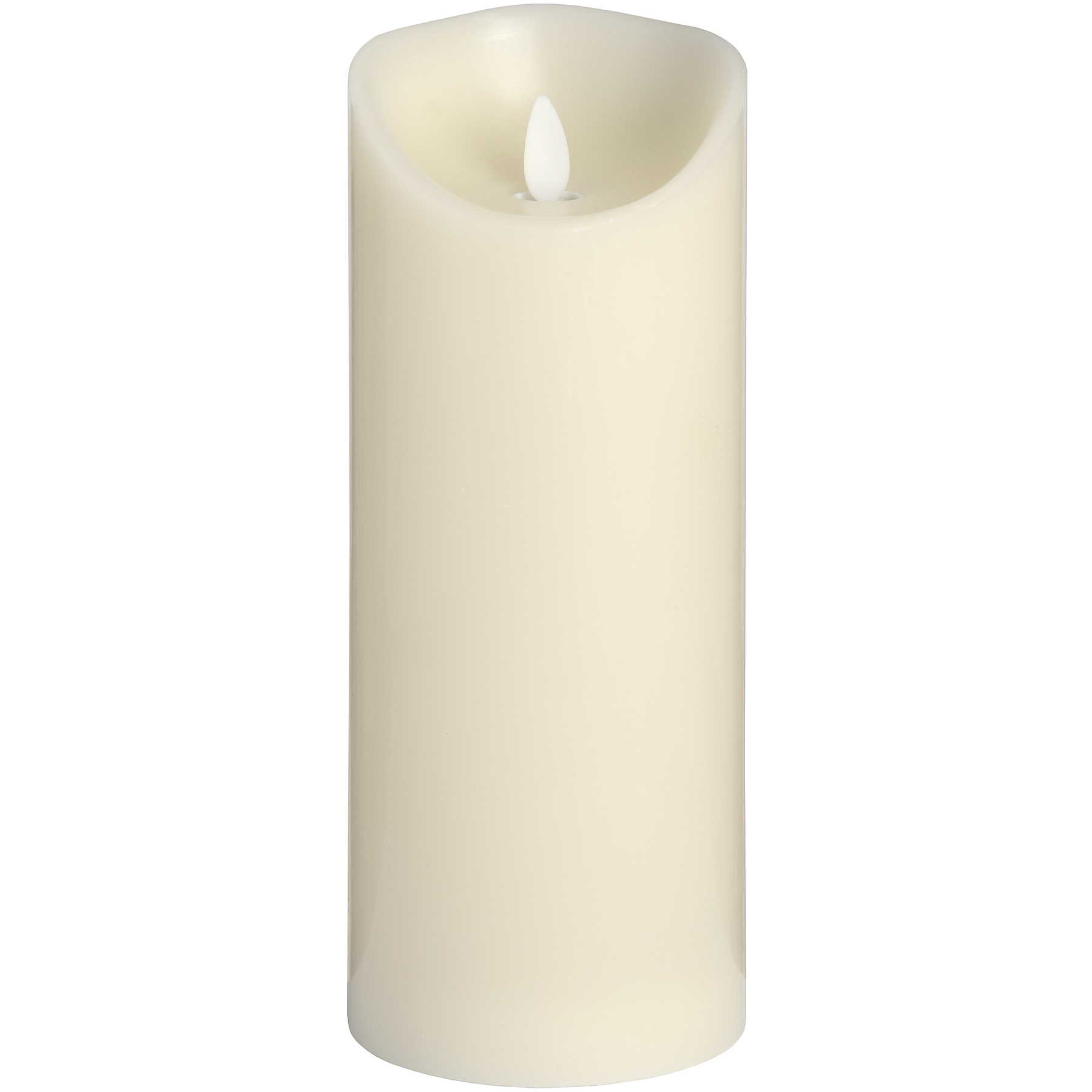 Luxe Collection 3.5 x9 Cream Flickering Flame LED Wax Candle - Image 1