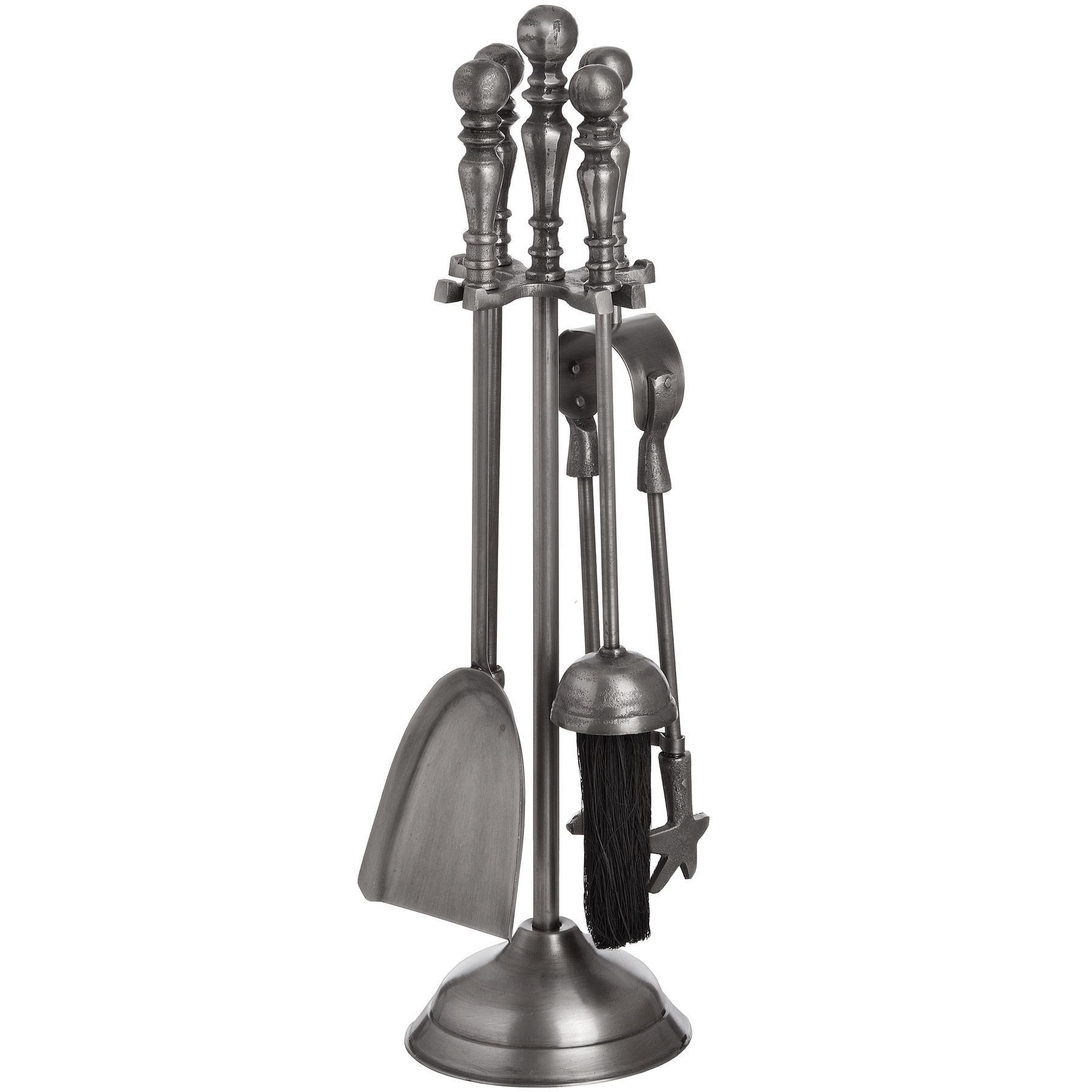 Traditional Companion Set In Antique Pewter - Image 2