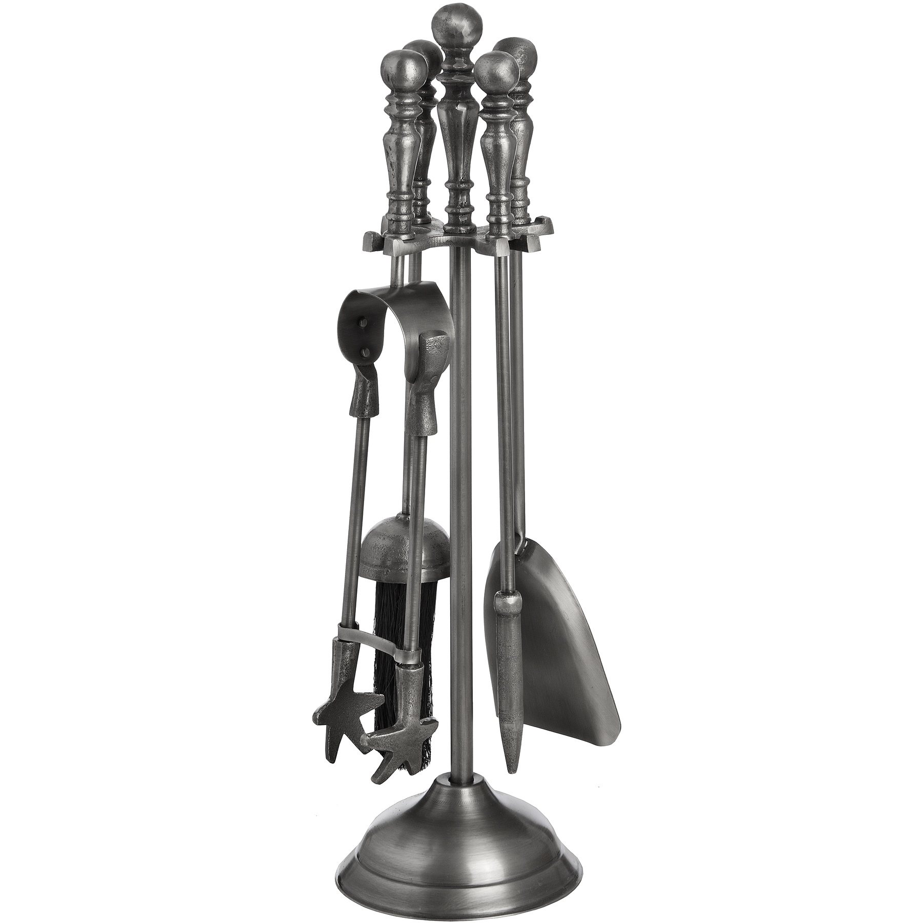Traditional Companion Set In Antique Pewter - Image 1