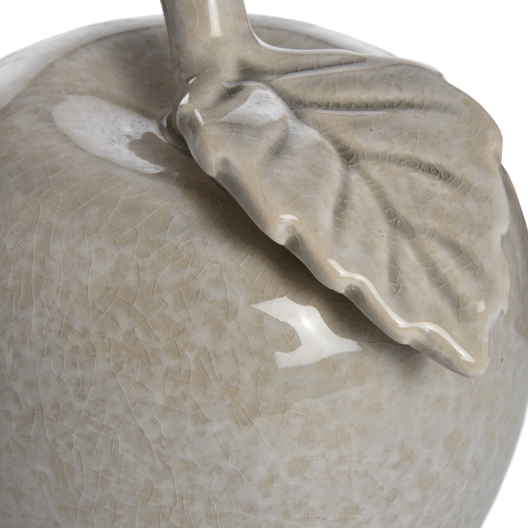 Antique Grey Small Ceramic Apple - Image 3