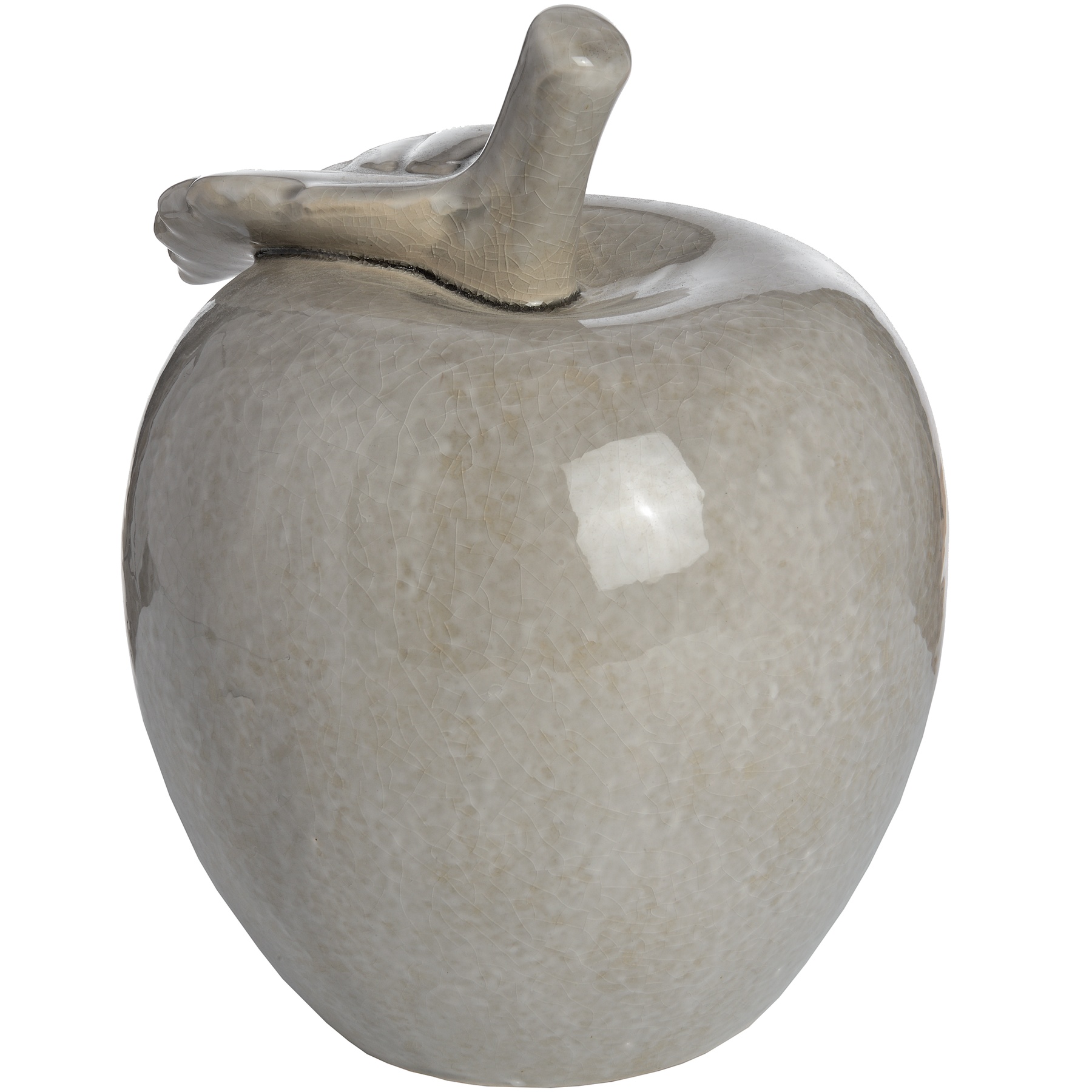 Antique Grey Large Ceramic Apple - Image 2