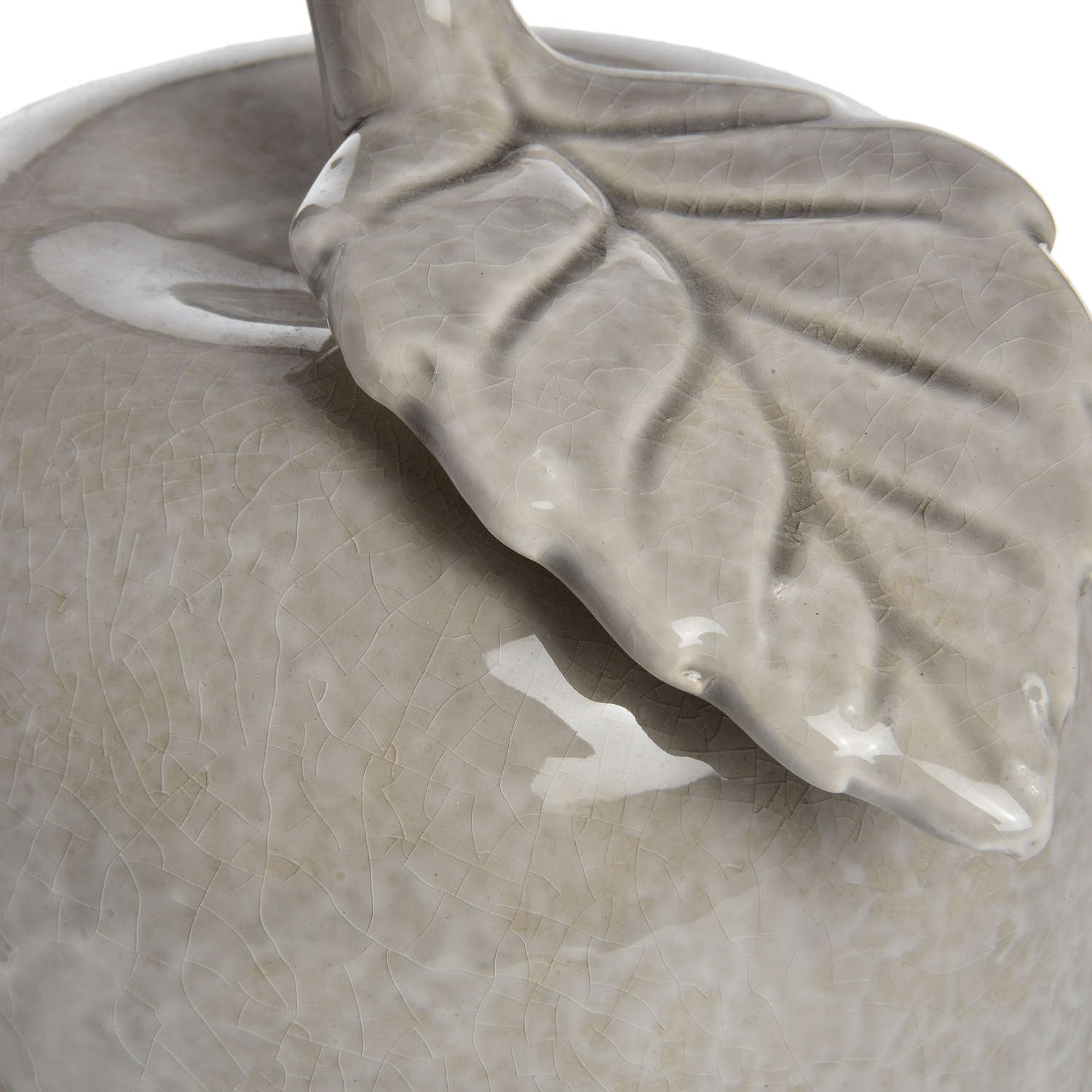 Antique Grey Large Ceramic Apple - Image 3