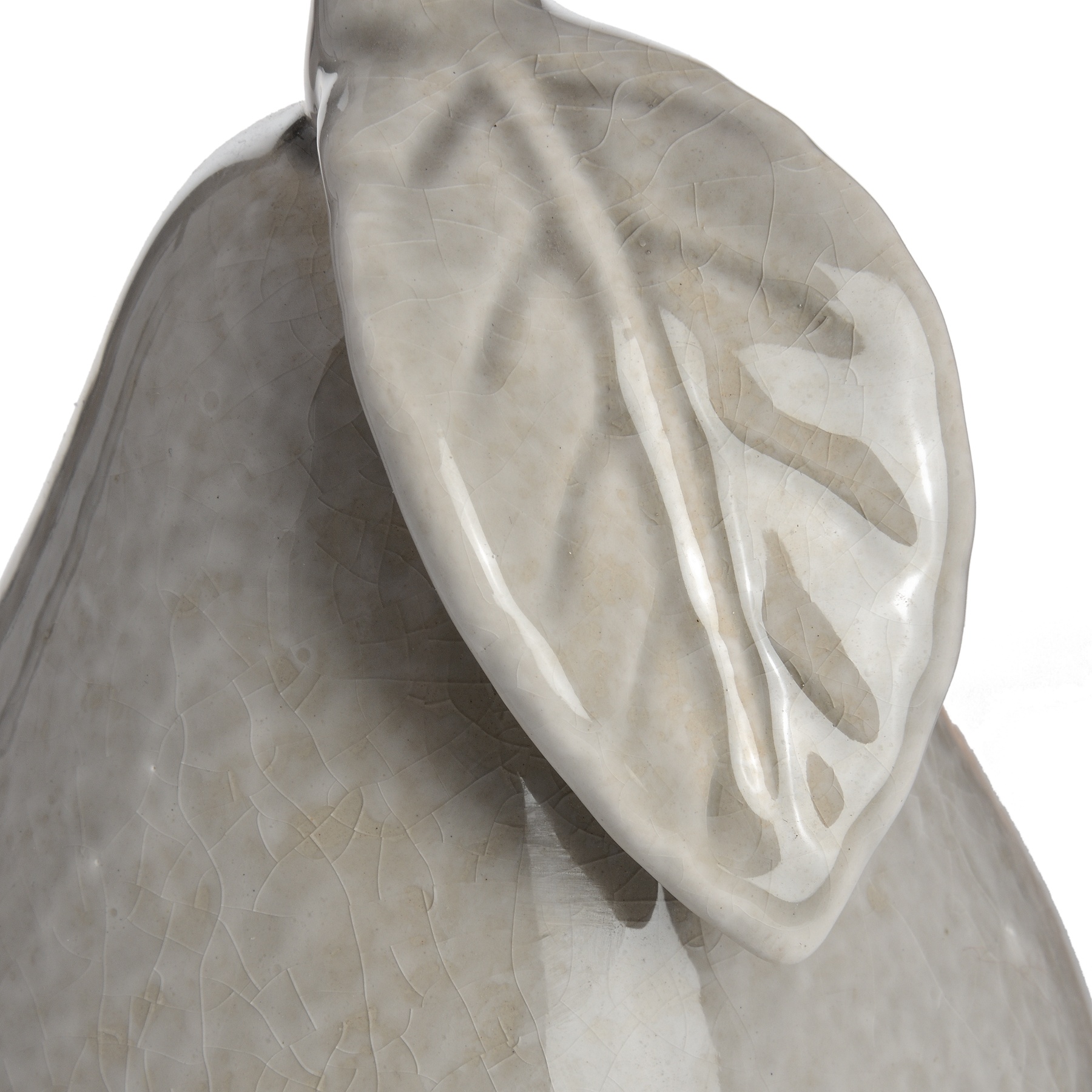 Antique Grey Small Ceramic Pear - Image 3