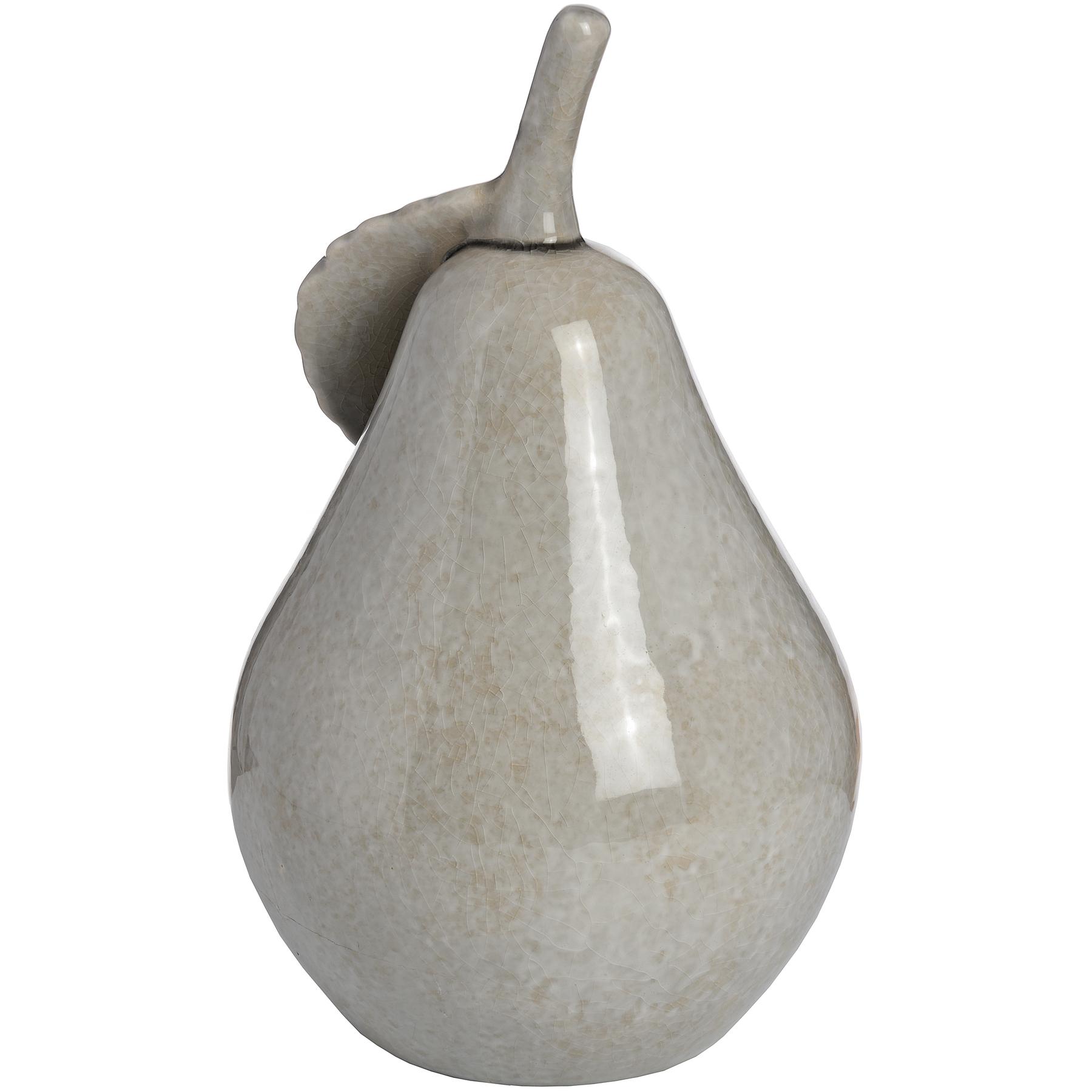 Antique Grey Large Ceramic Pear - Image 2
