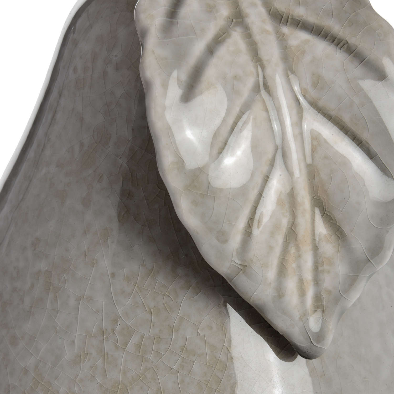 Antique Grey Large Ceramic Pear - Image 3