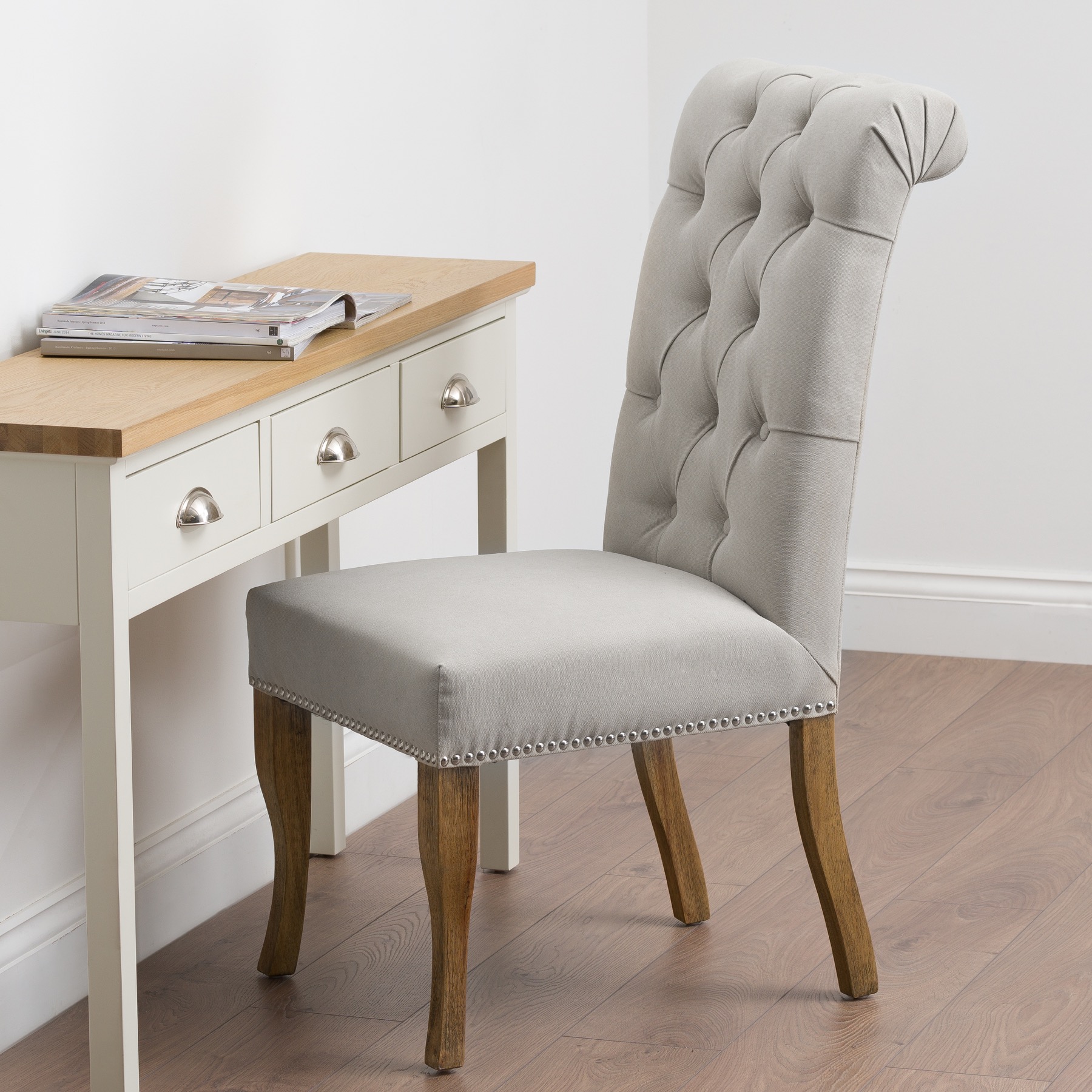 Roll Top Dining Chair With Ring Pull - Image 4