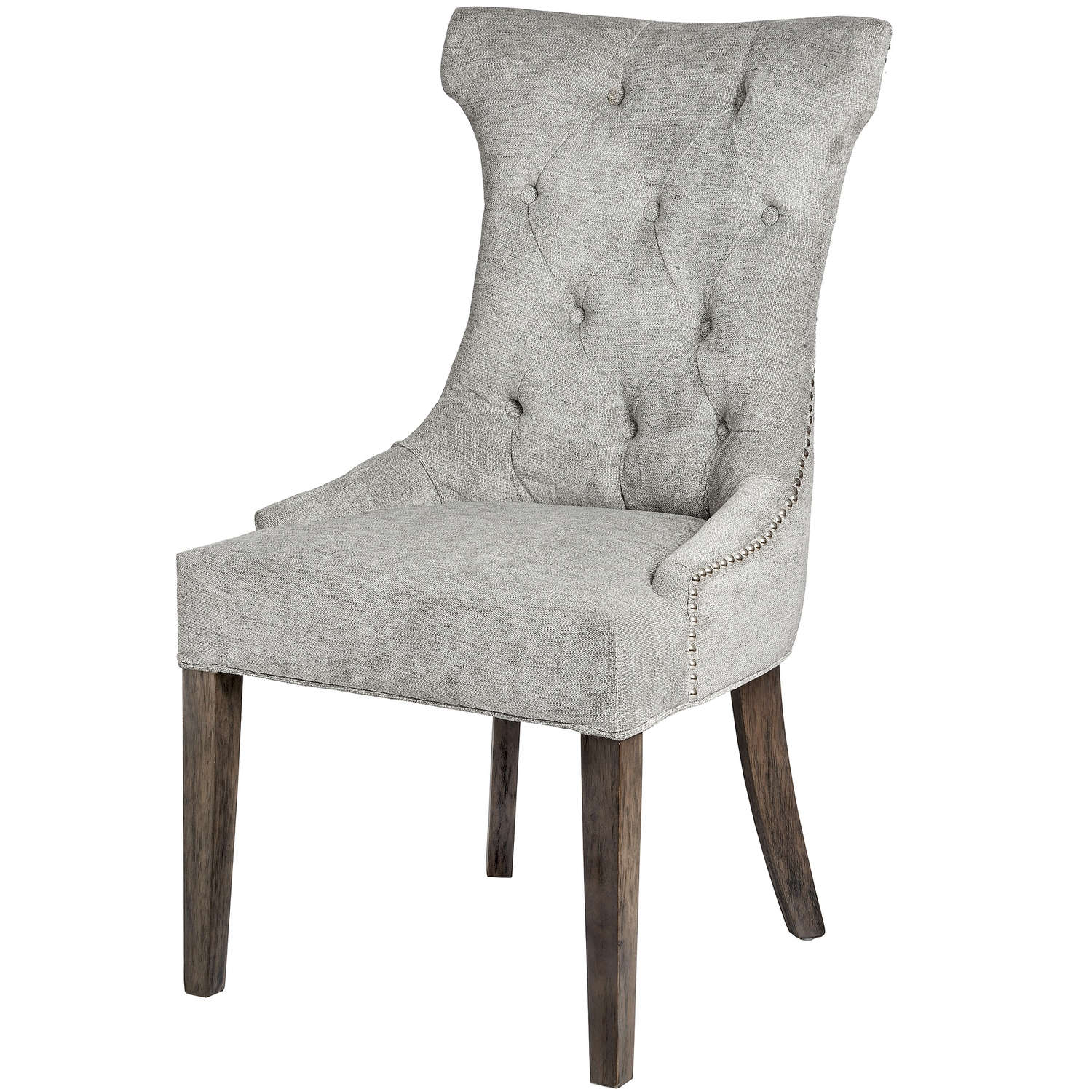 Silver High Wing Ring Backed Dining Chair - Image 1