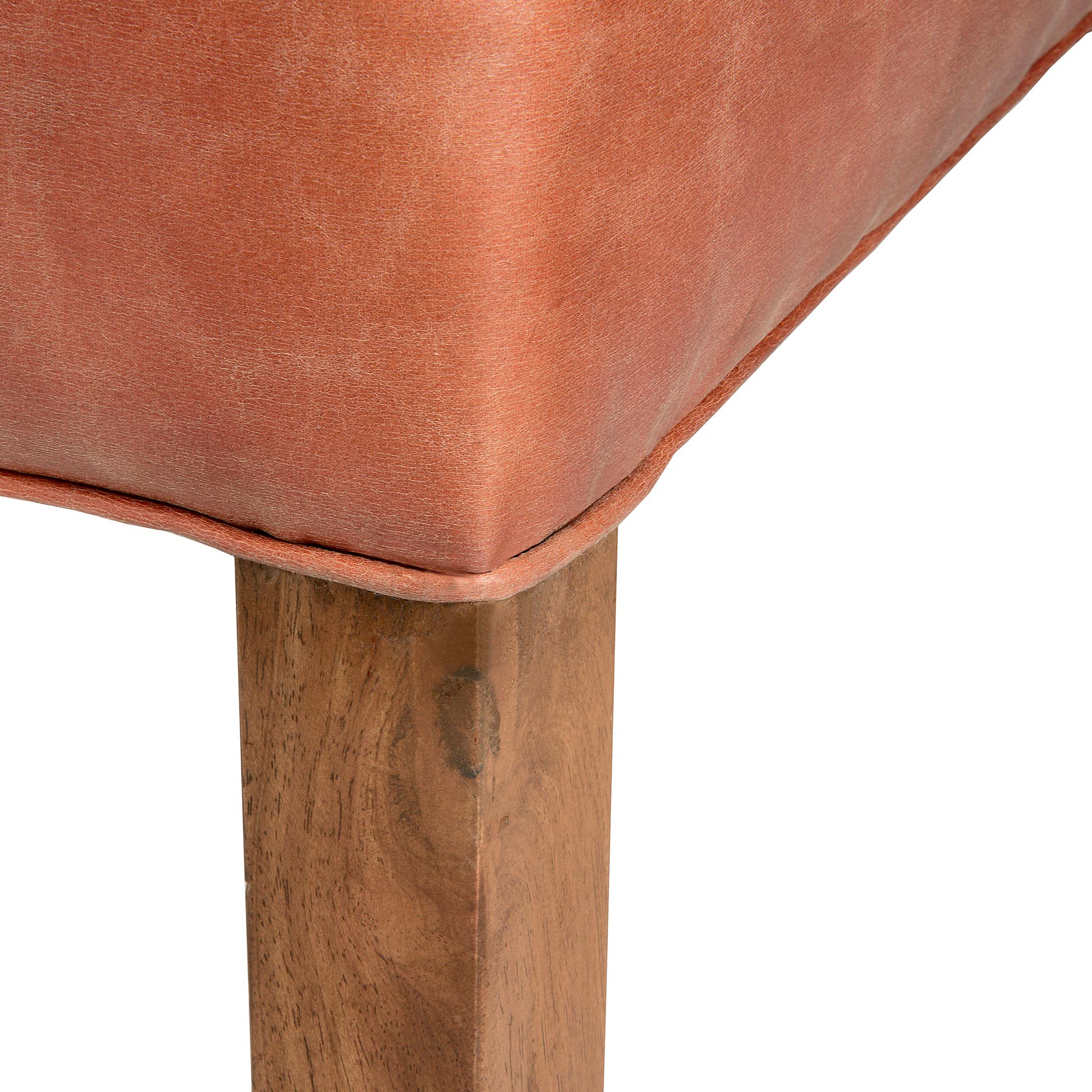 Tan Faux Leather Dining Chair - Image 4