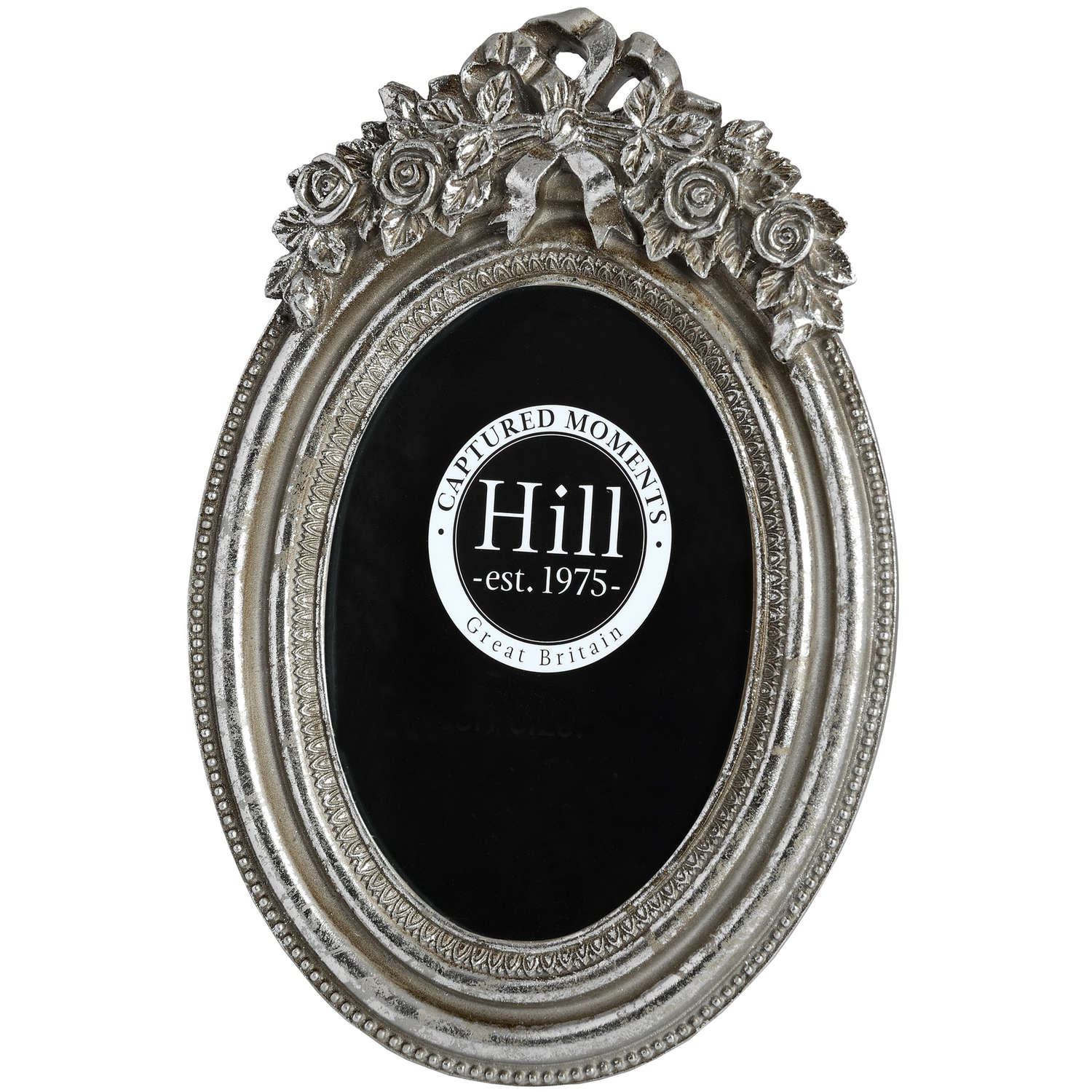 Antique Silver Large Oval Photo Frame Wholesale by Hill Interiors