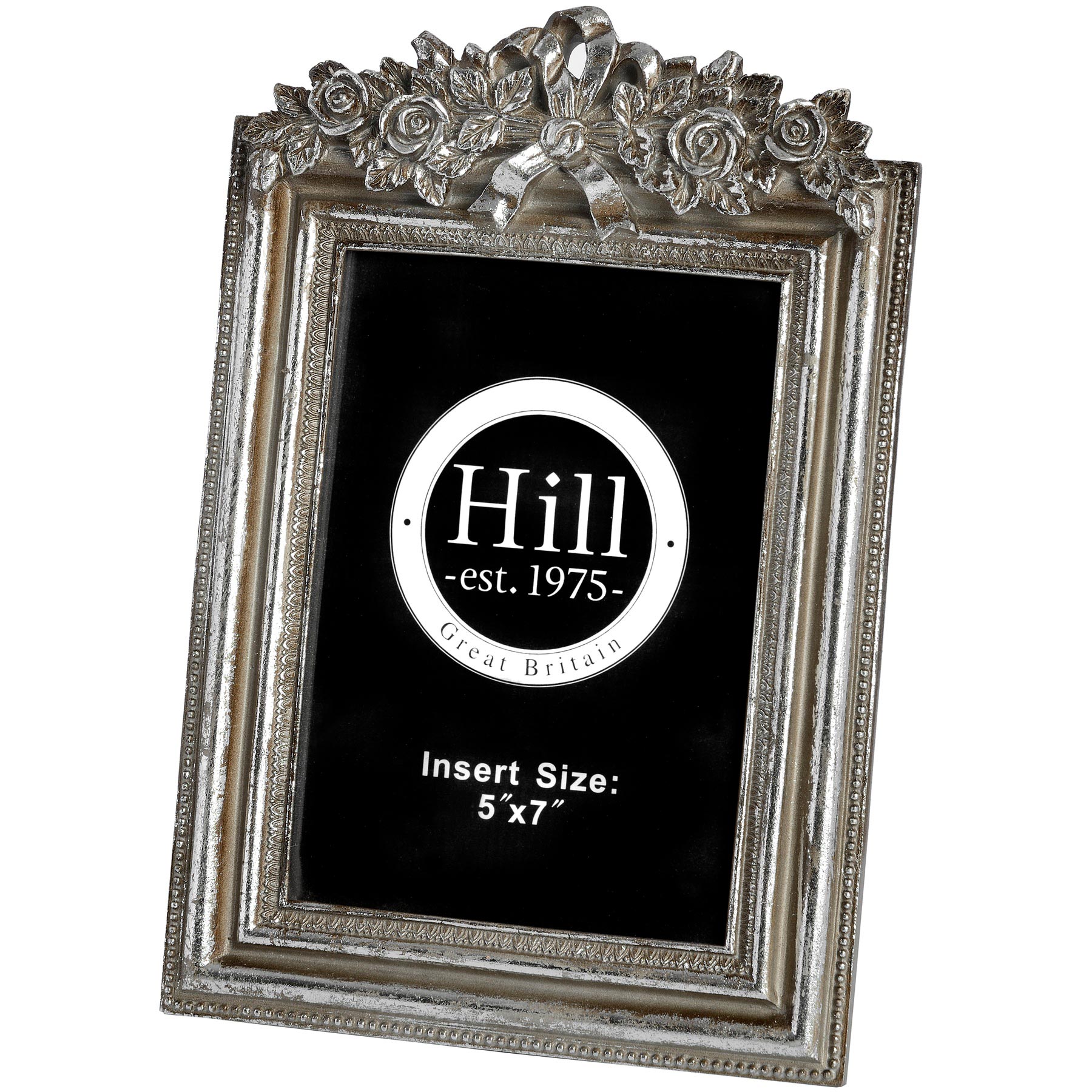 Antique Silver Ribbon 5X7 Photo Frame Wholesale by Hill Interiors