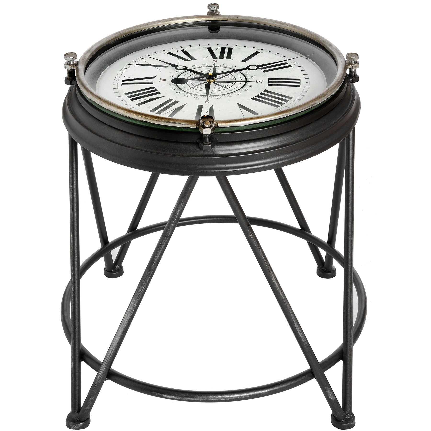 Compass Clock Side Table From Hill Interiors