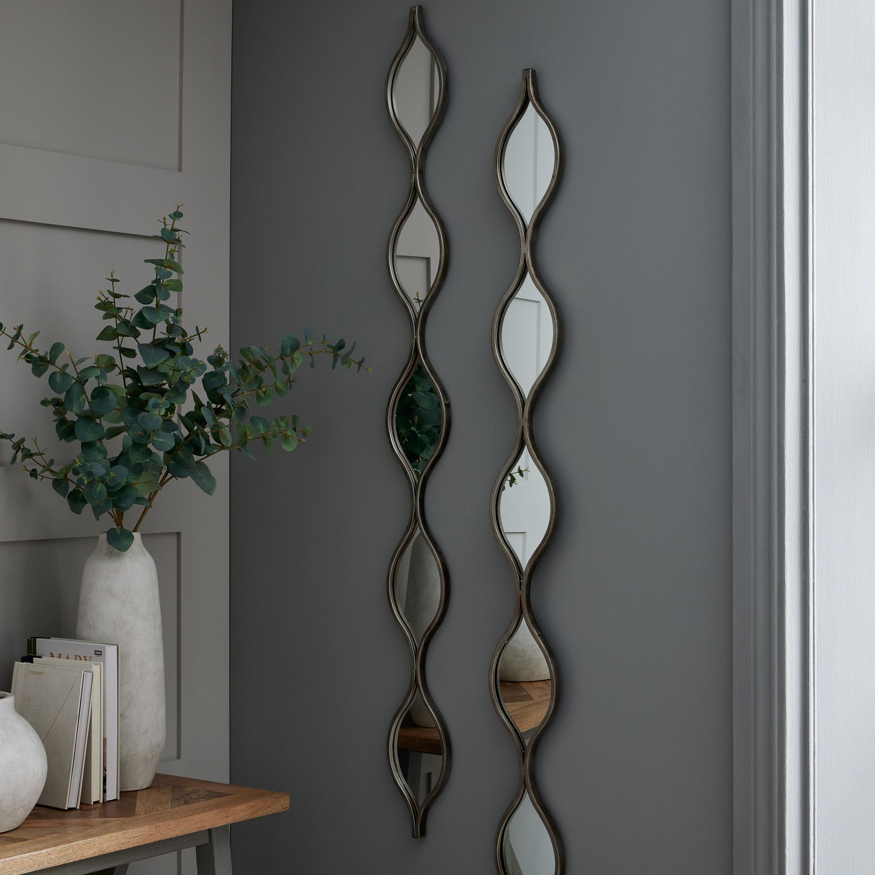 Decorative Hanging Silver Mirror - Image 4