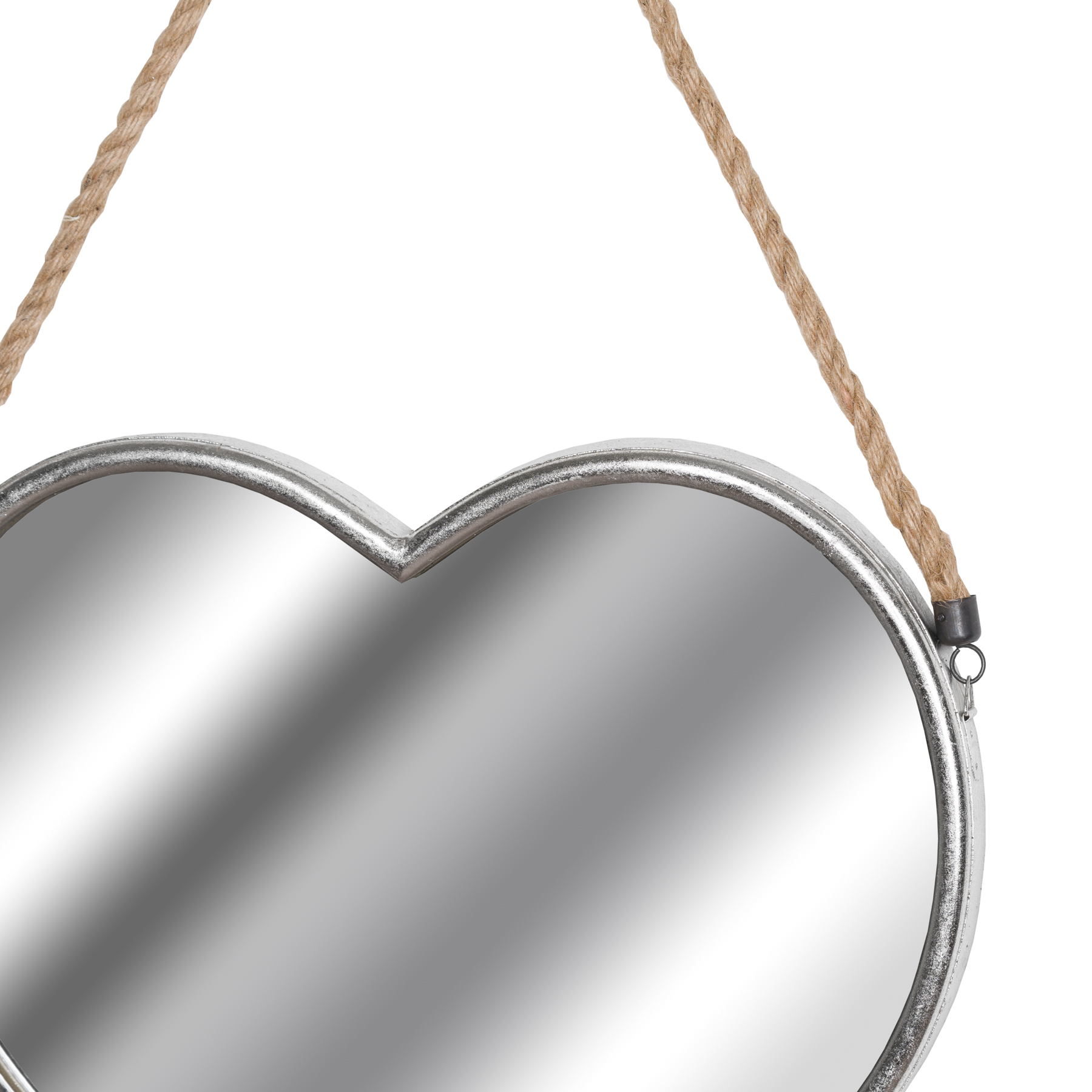 Set Of Two Heart Mirrors With Rope Detail - Image 2