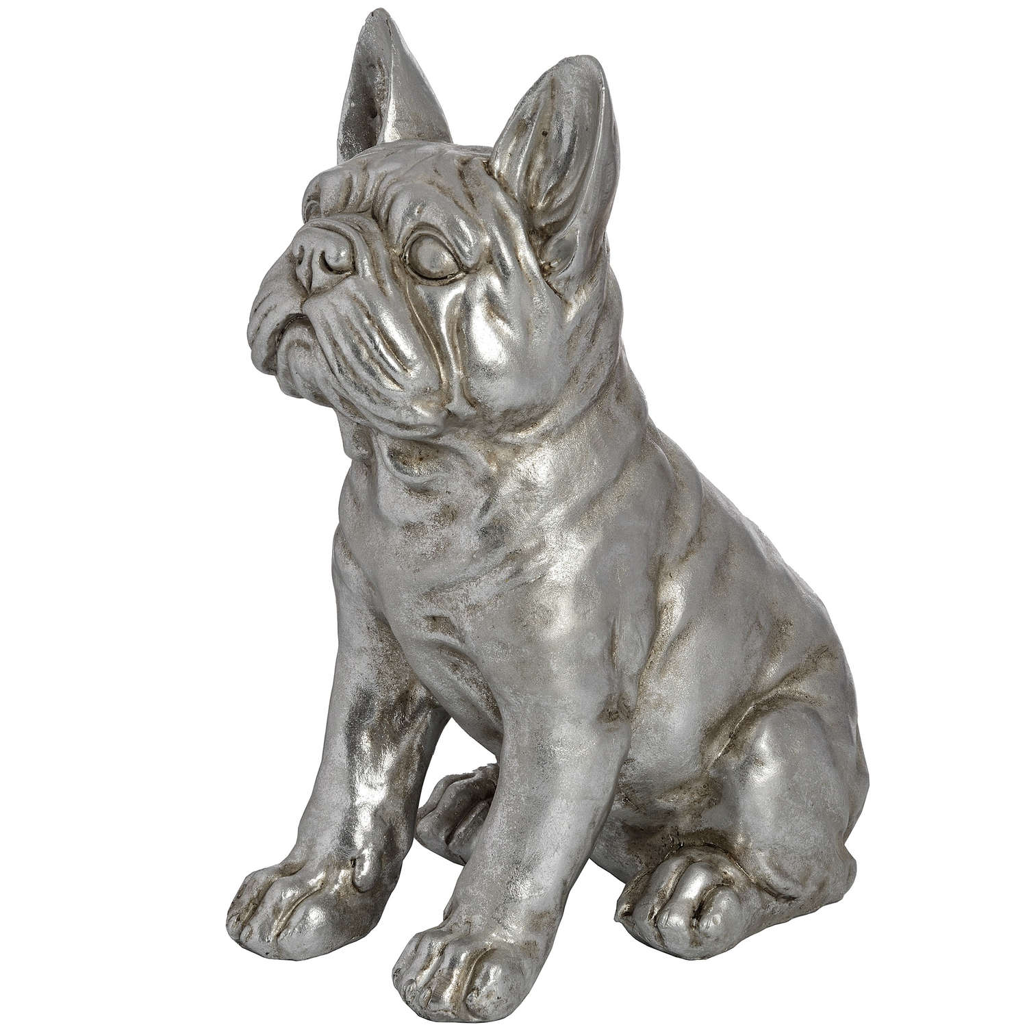 Antique Silver French Bull Dog - Image 2