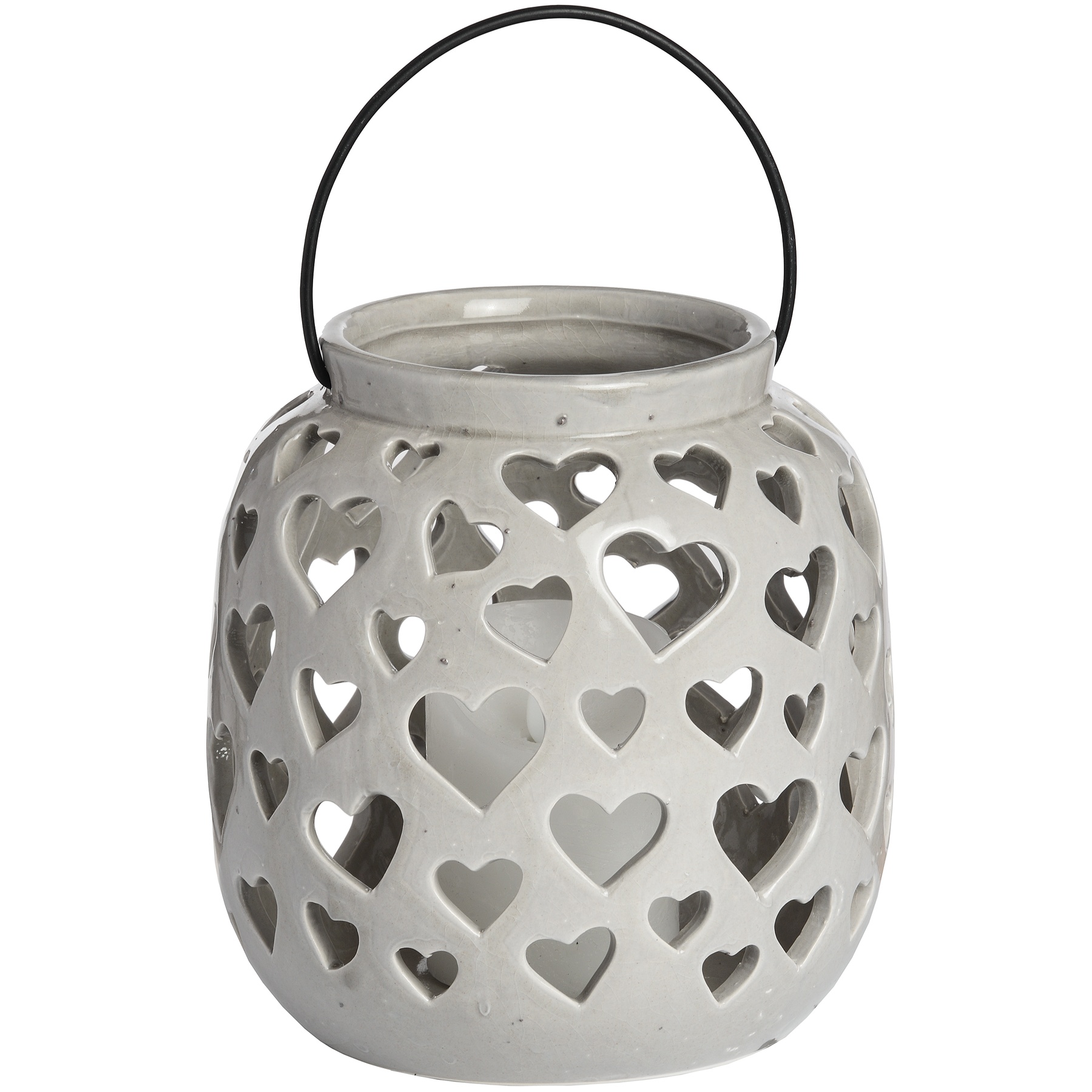 Large Ceramic Heart Lantern From Hill Interiors