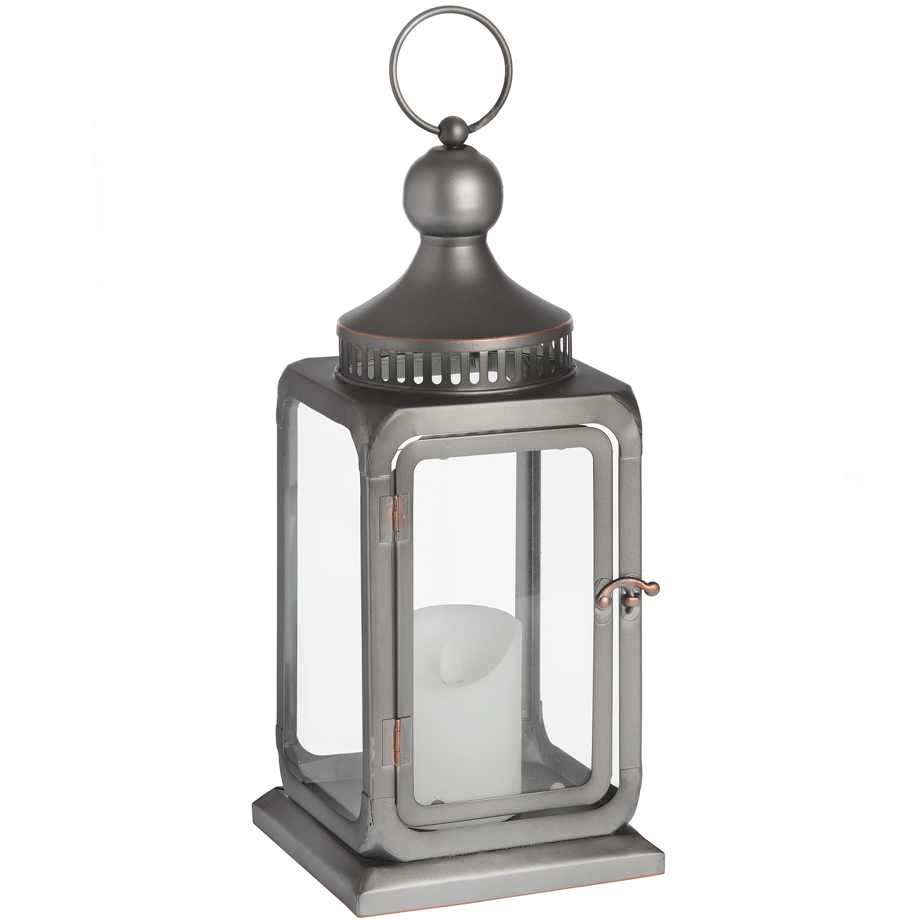 Antique Bronze Industrial Lantern From Hill Interiors