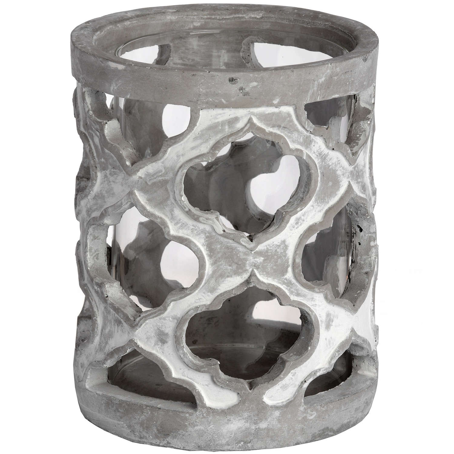 Small Stone Effect Patterned Candle Holder - Image 3