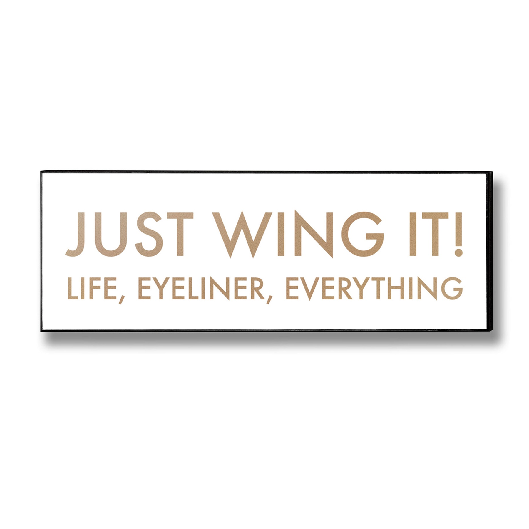 Just Wing It Gold Foil Plaque - Image 1
