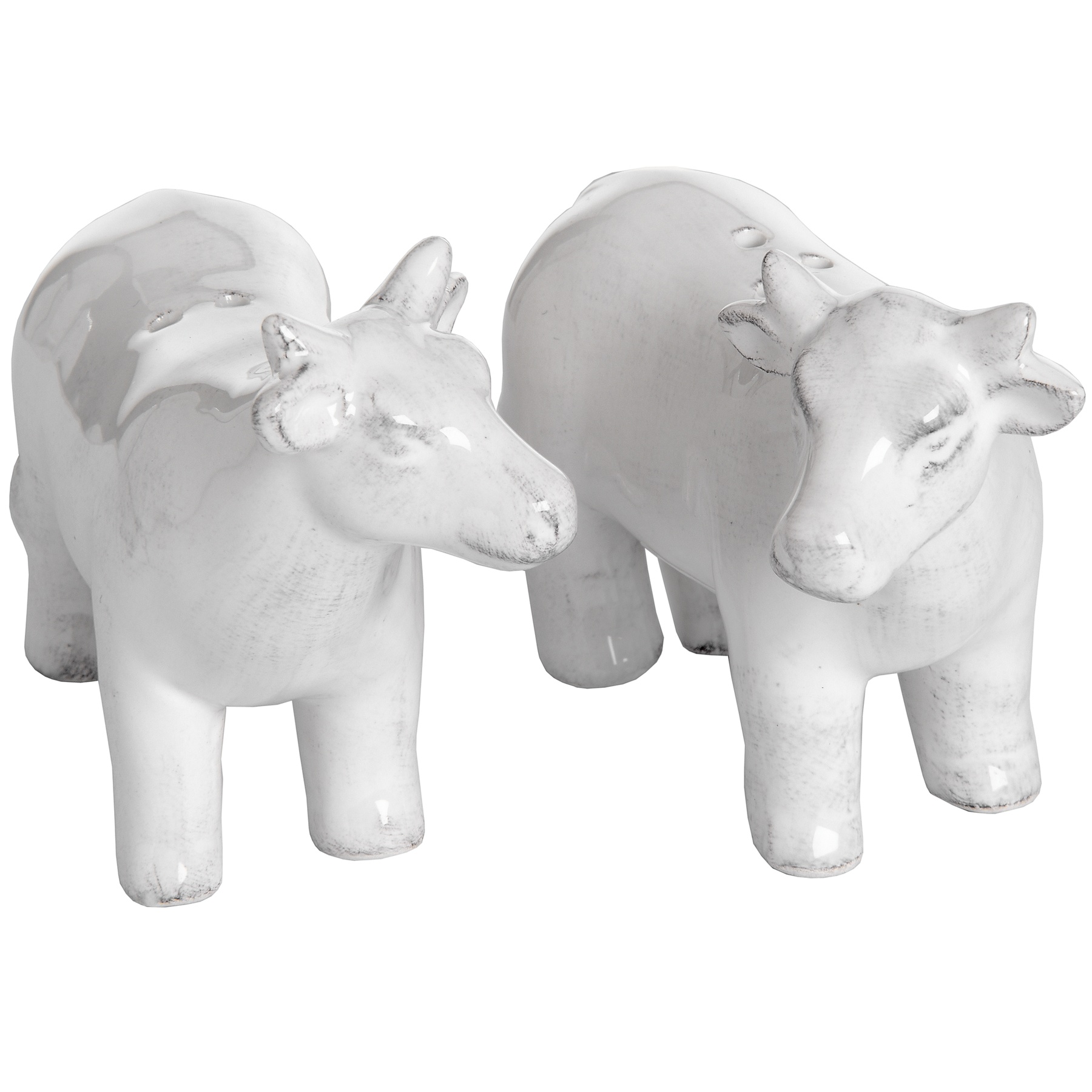 Set of Two Salt and Pepper Cows - Image 1